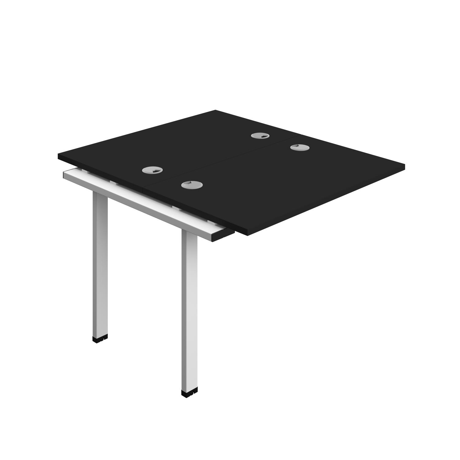 Synergy Bench Extension with Cable Ports: 2 Person : 1000 700 Black/White