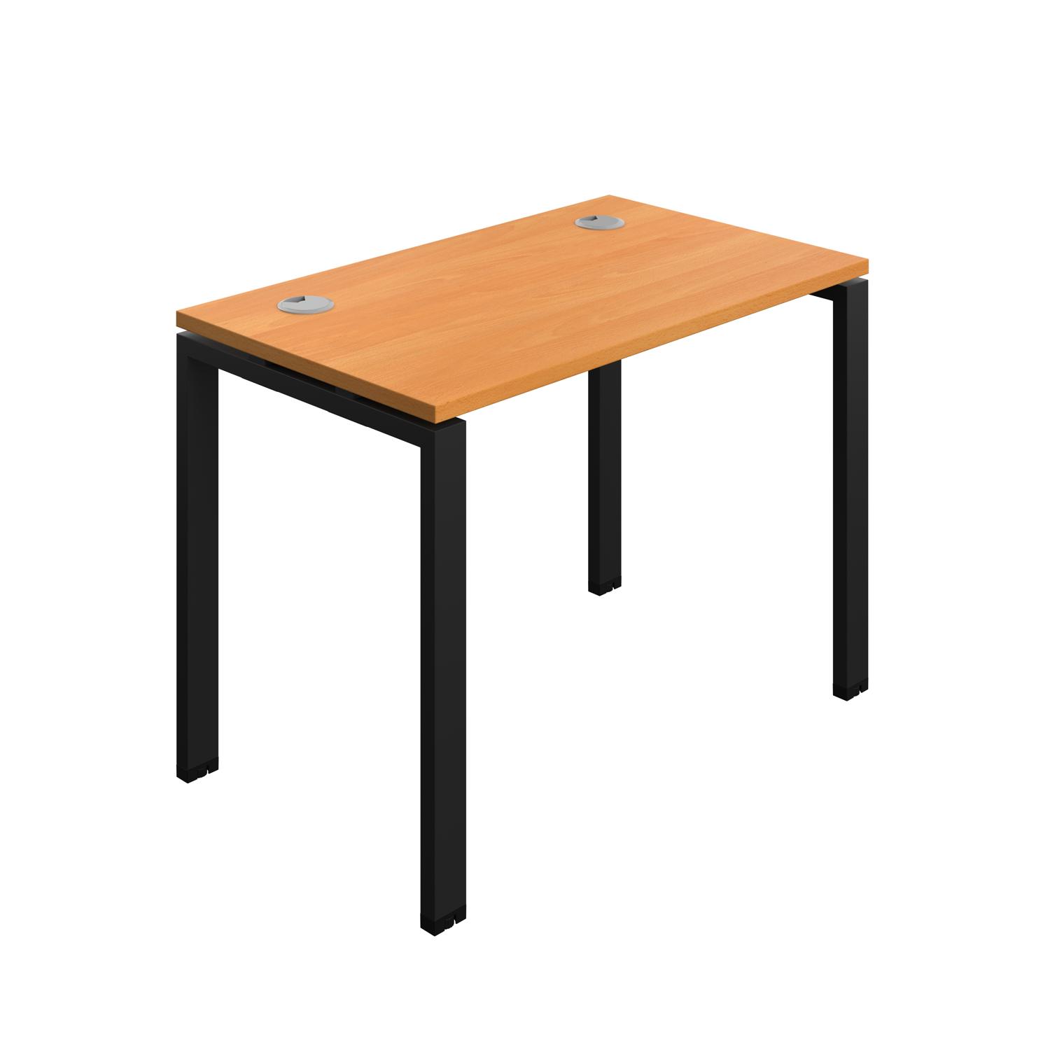 Synergy Bench with Cable Ports: 1 Person : Goal Post Leg : 1000 700 Beech/Black