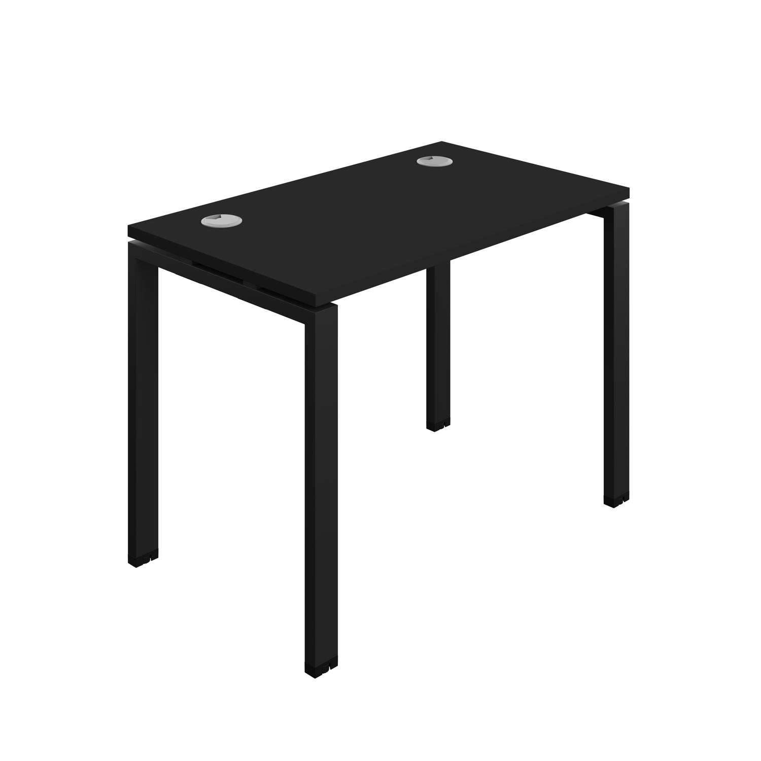 Synergy Bench with Cable Ports: 1 Person : Goal Post Leg : 1000 700 Black/Black