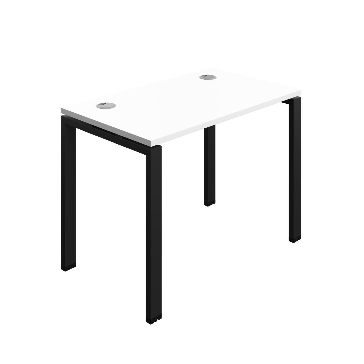 Synergy Bench with Cable Ports: 1 Person : Goal Post Leg : 1000 700 White/Black