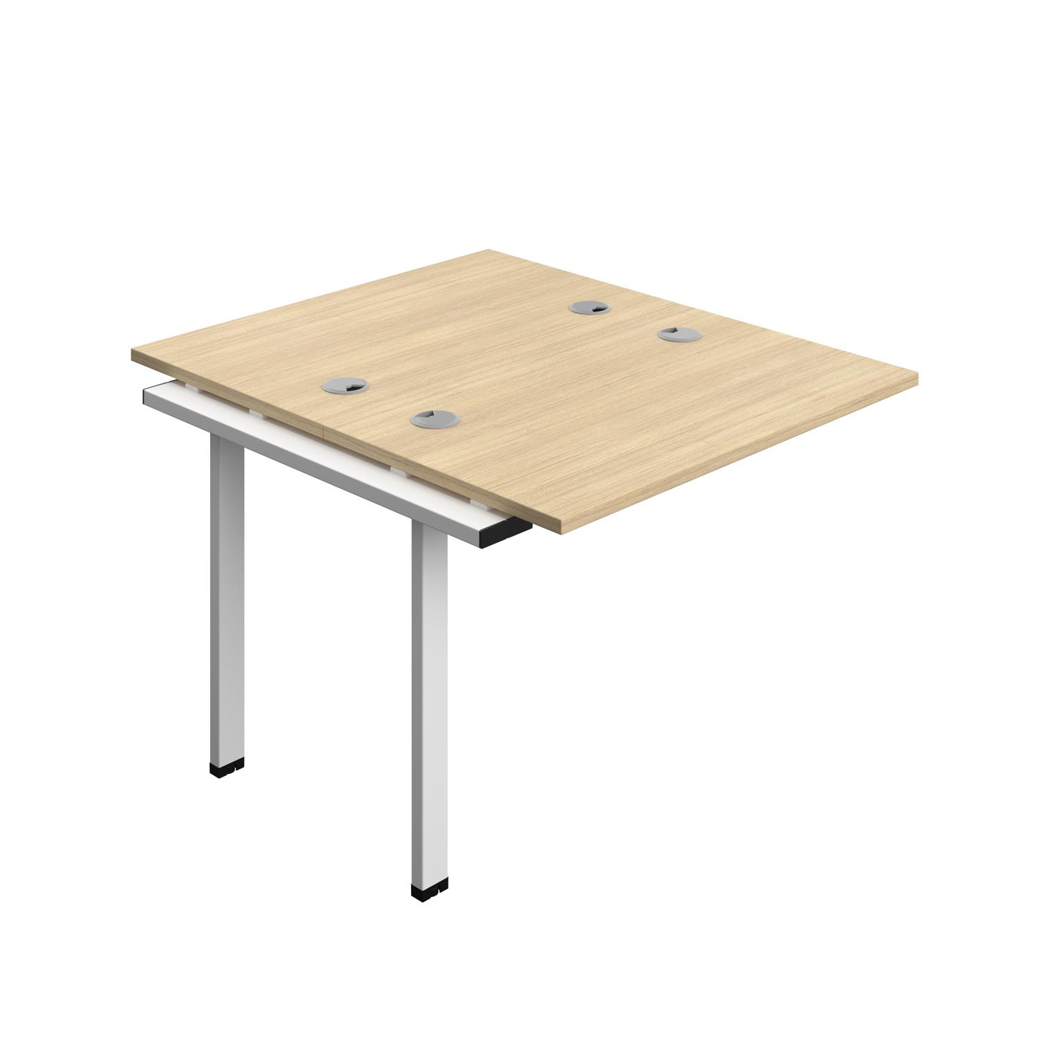 Synergy Bench Extension with Cable Ports: 2 Person : 1000 700 Nova Oak/White