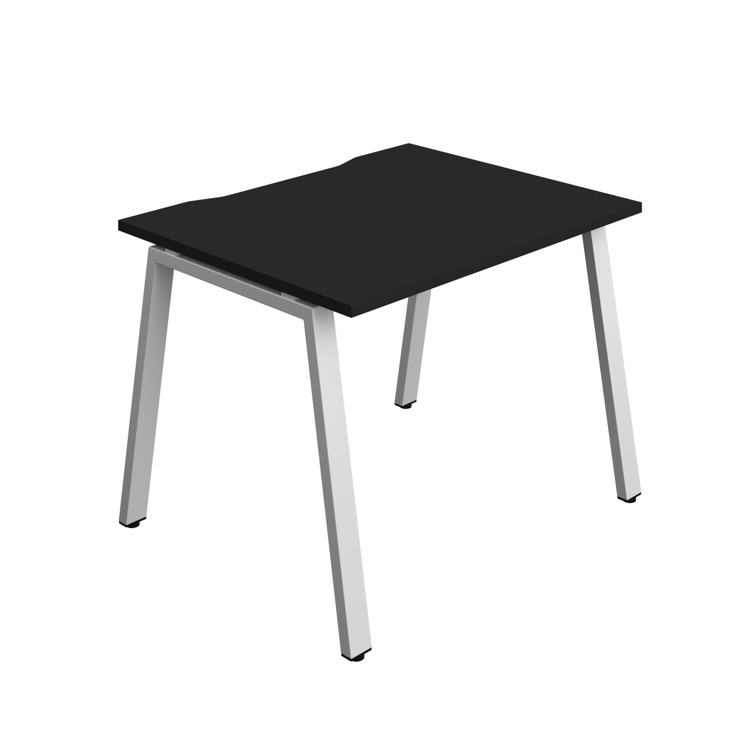 Synergy Bench with Cut Out: 1 Person : A-Frame Leg : 1000 800 Black/Silver