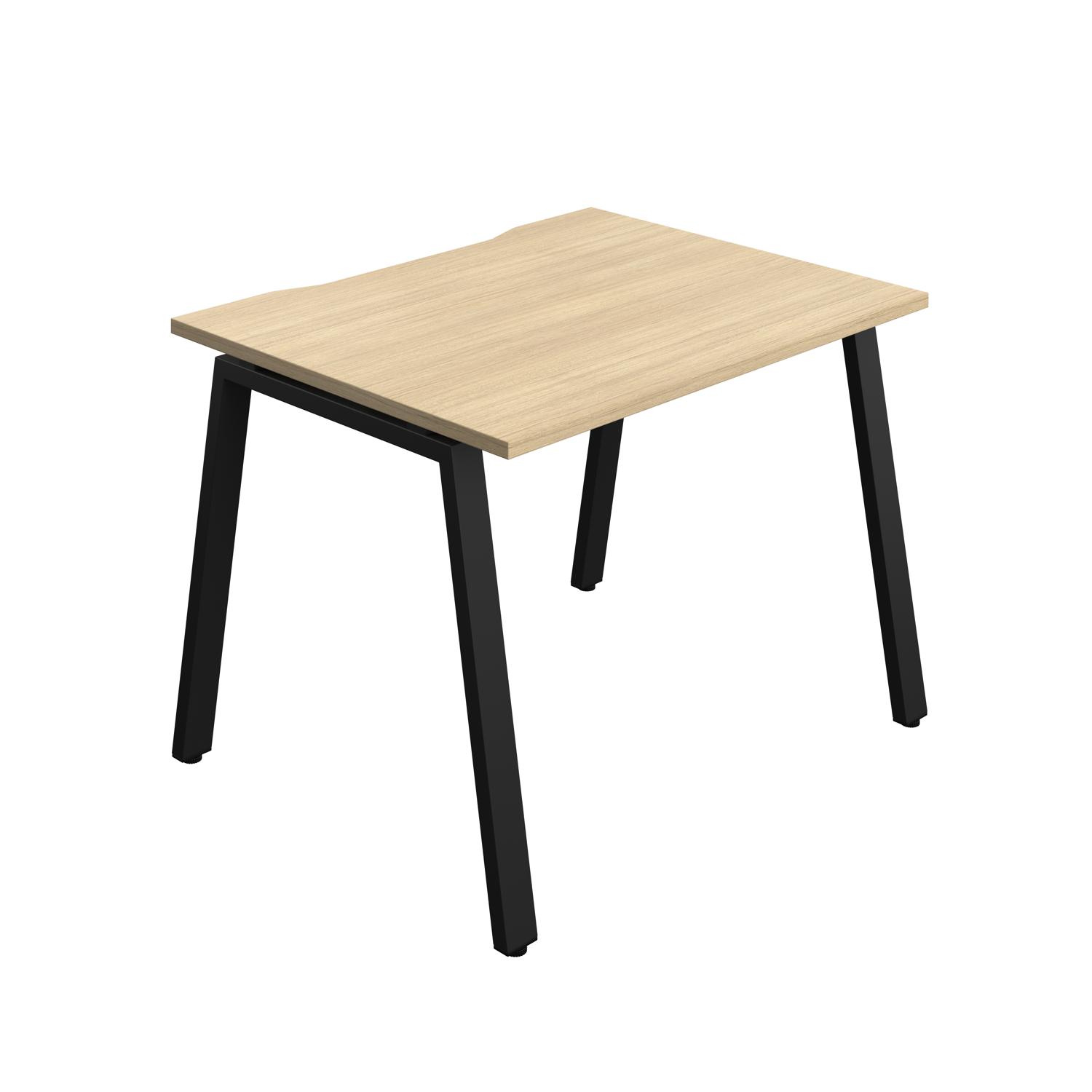 Synergy Bench with Cut Out: 1 Person : A-Frame Leg : 1000 800 Nova Oak/Black