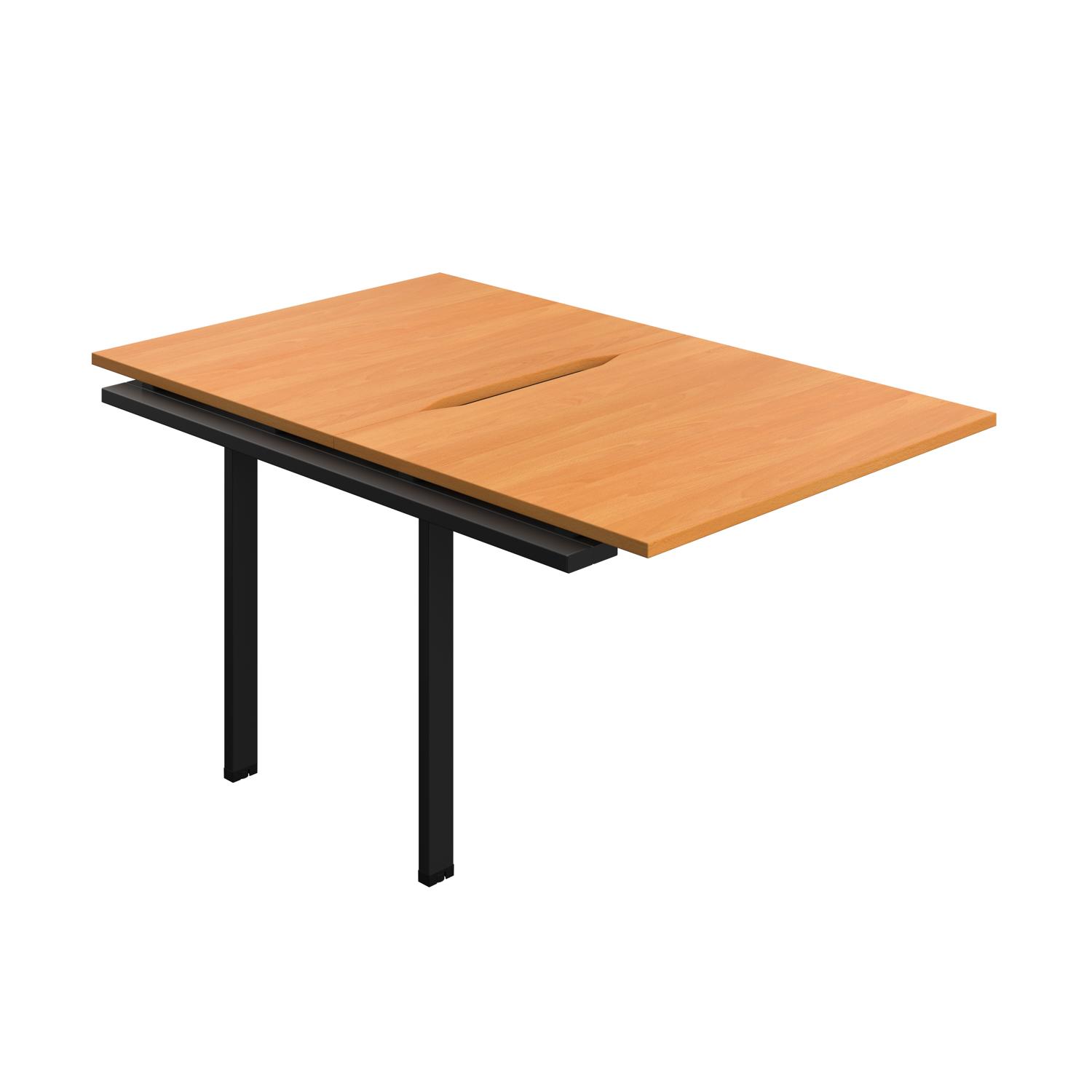 Synergy Bench Extension with Cut Out: 2 Person : 1000 800 Beech/Black