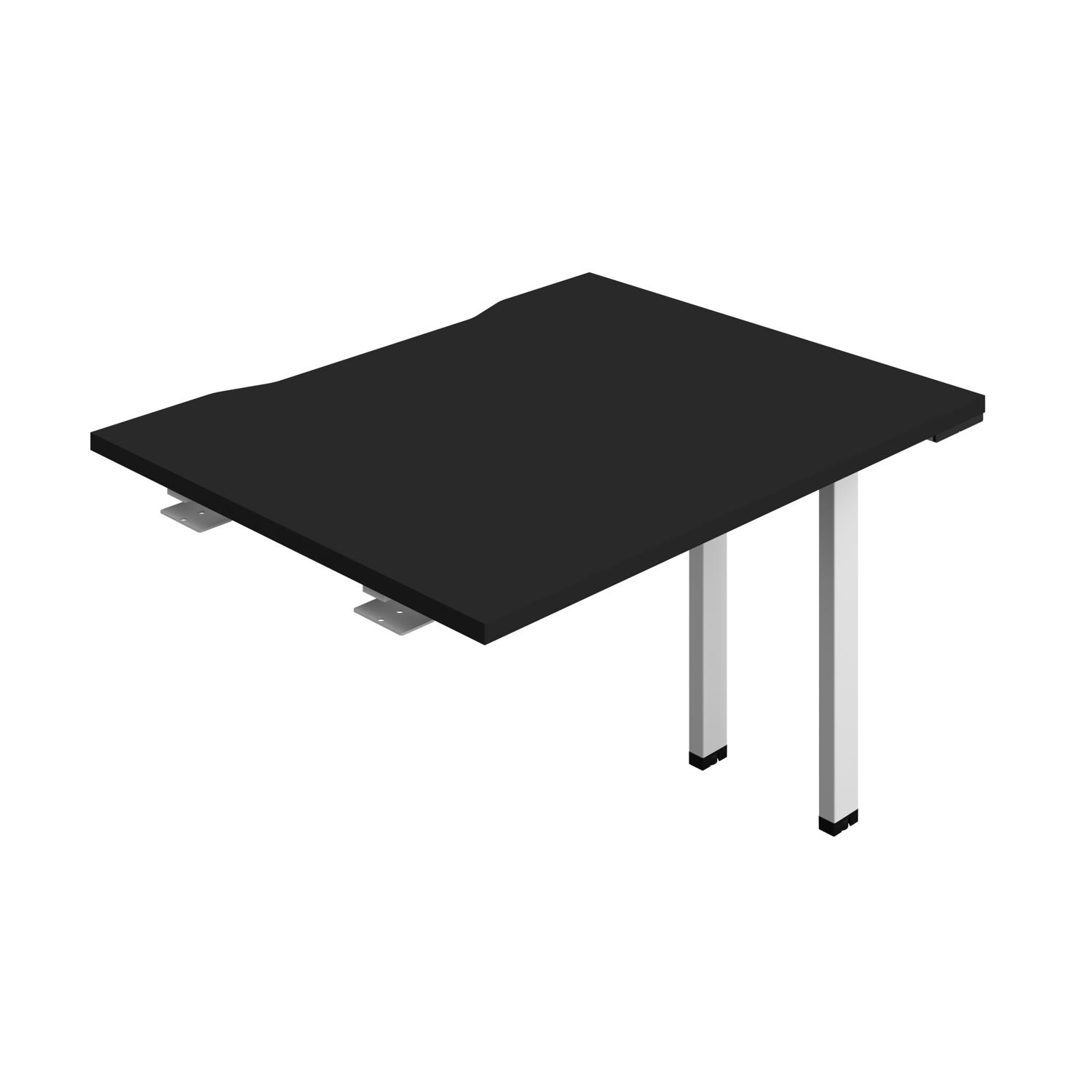 Synergy Bench Extension with Cut Out: 1 Person : 1000 800 Black/White