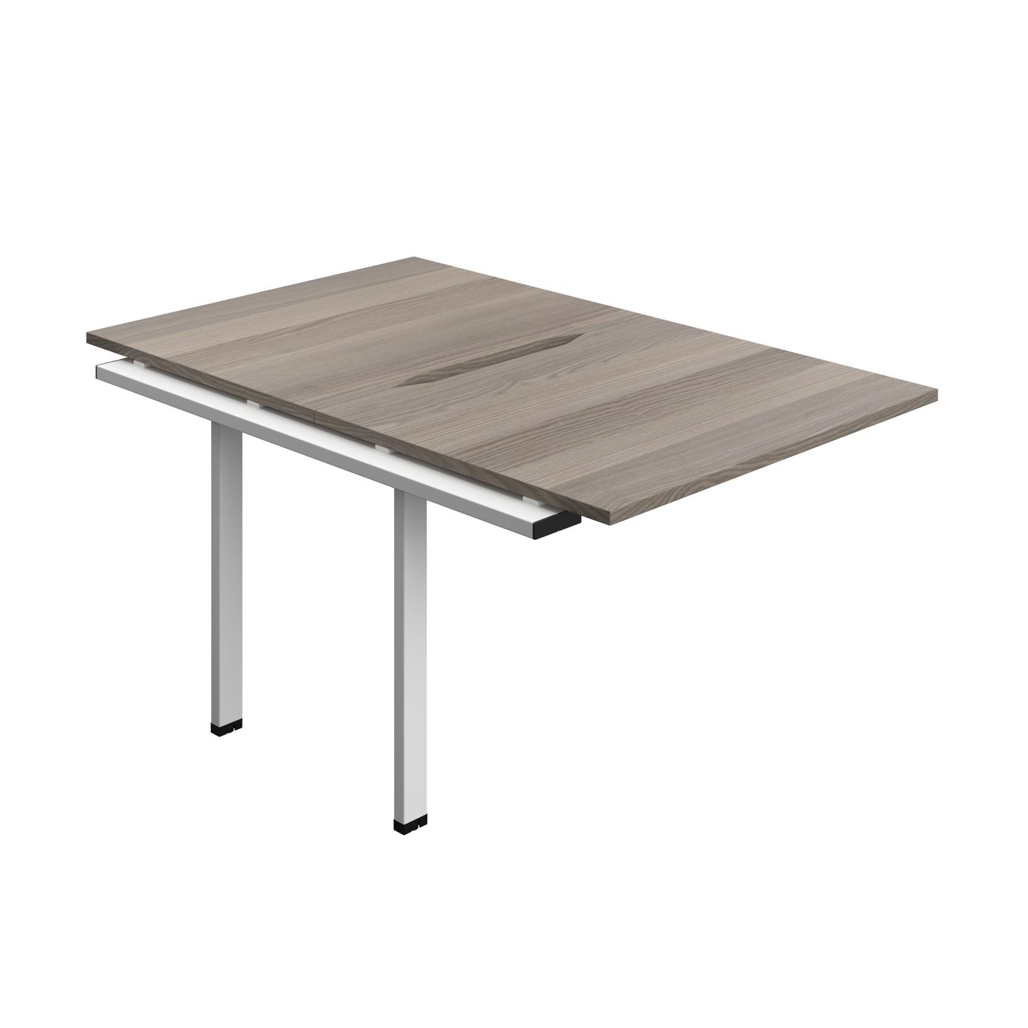 Synergy Bench Extension with Cut Out: 2 Person : 1000 800 Grey Oak/White