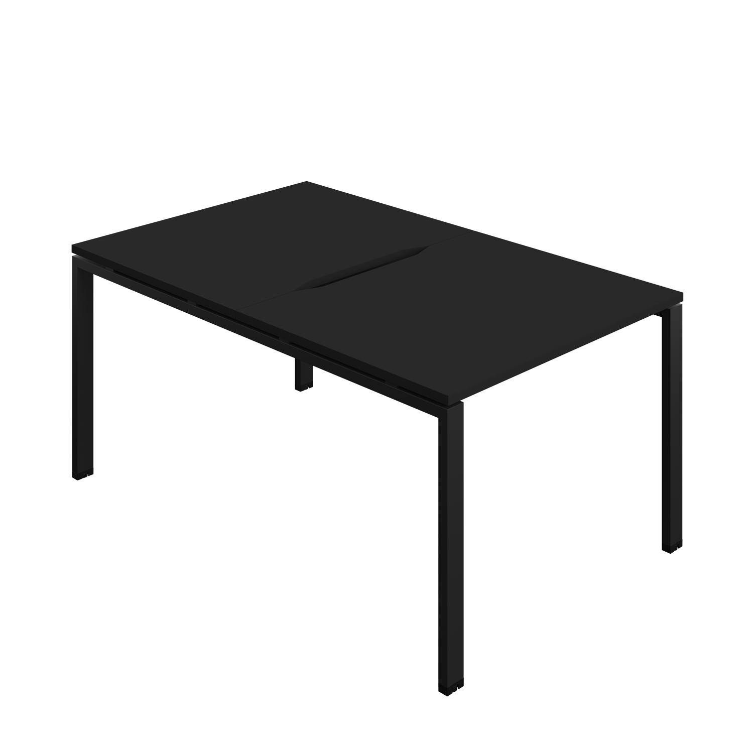 Synergy Bench with Cut Out: 2 Person : Goal Post Leg : 1000 800 Black/Black