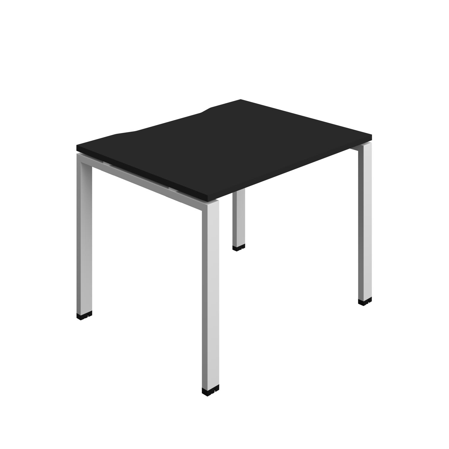 Synergy Bench with Cut Out: 1 Person : Goal Post Leg : 1000 800 Black/Silver