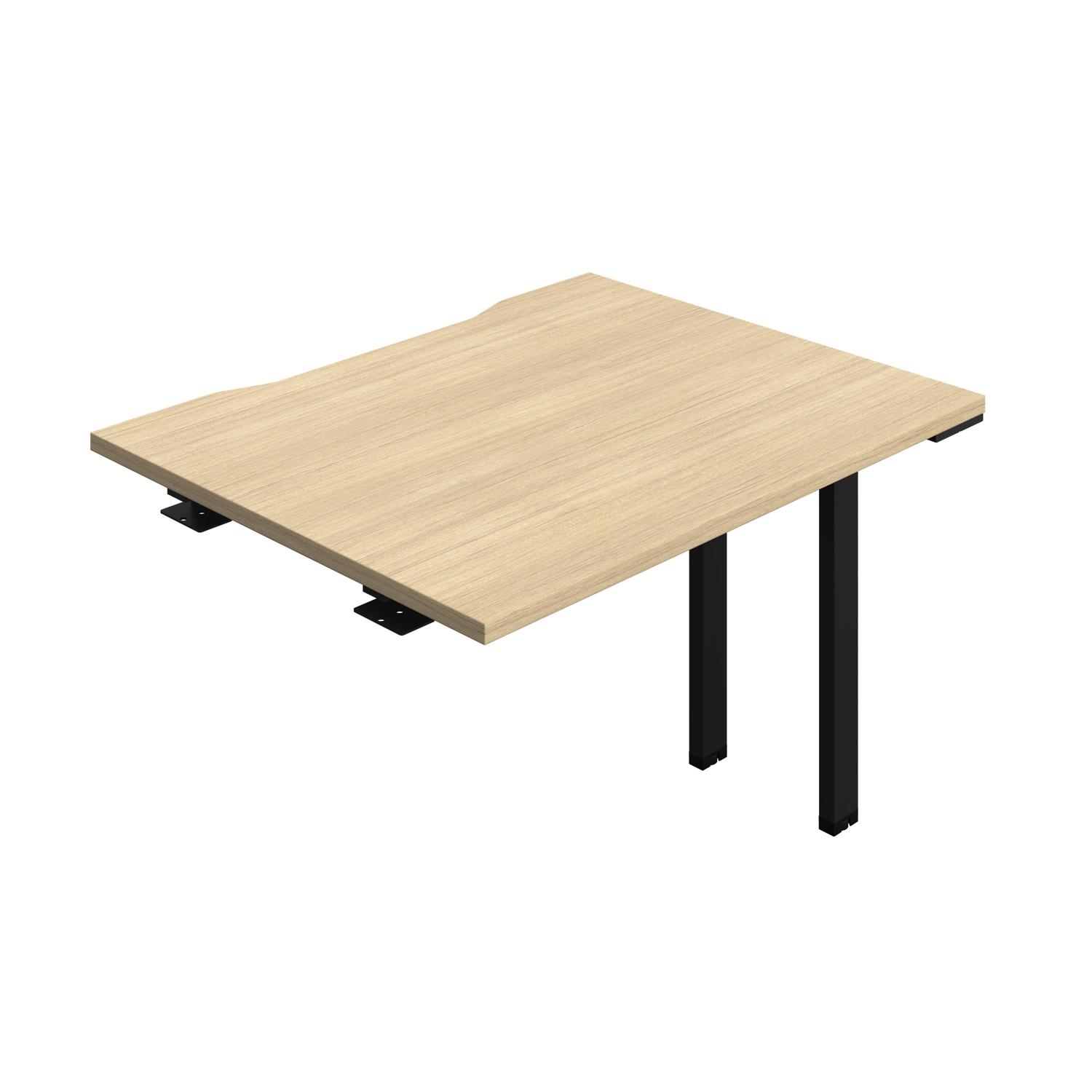 Synergy Bench Extension with Cut Out: 1 Person : 1000 800 Nova Oak/Black