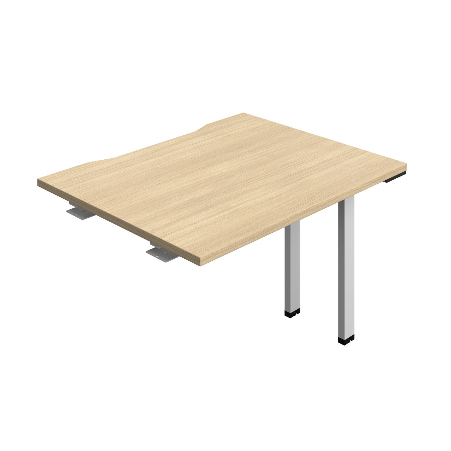 Synergy Bench Extension with Cut Out: 1 Person : 1000 800 Nova Oak/Silver