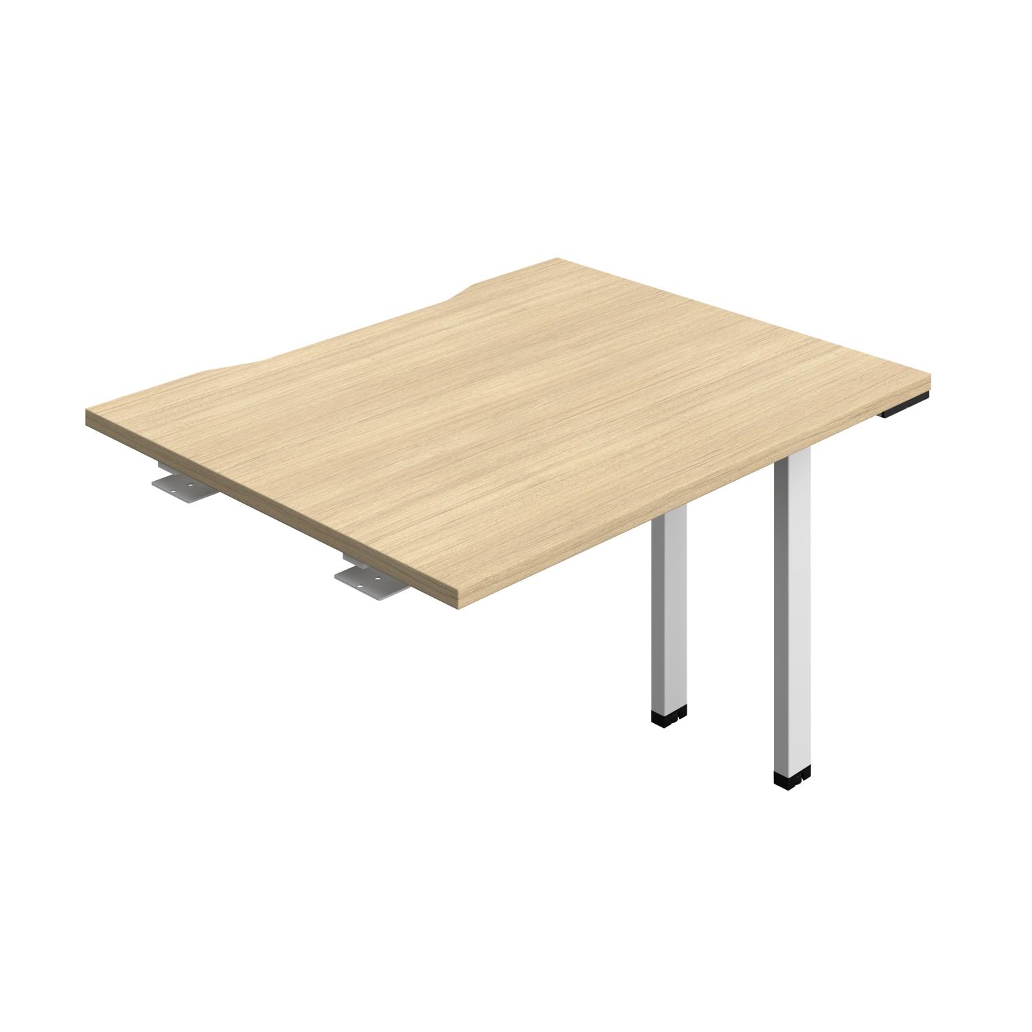 Synergy Bench Extension with Cut Out: 1 Person : 1000 800 Nova Oak/White