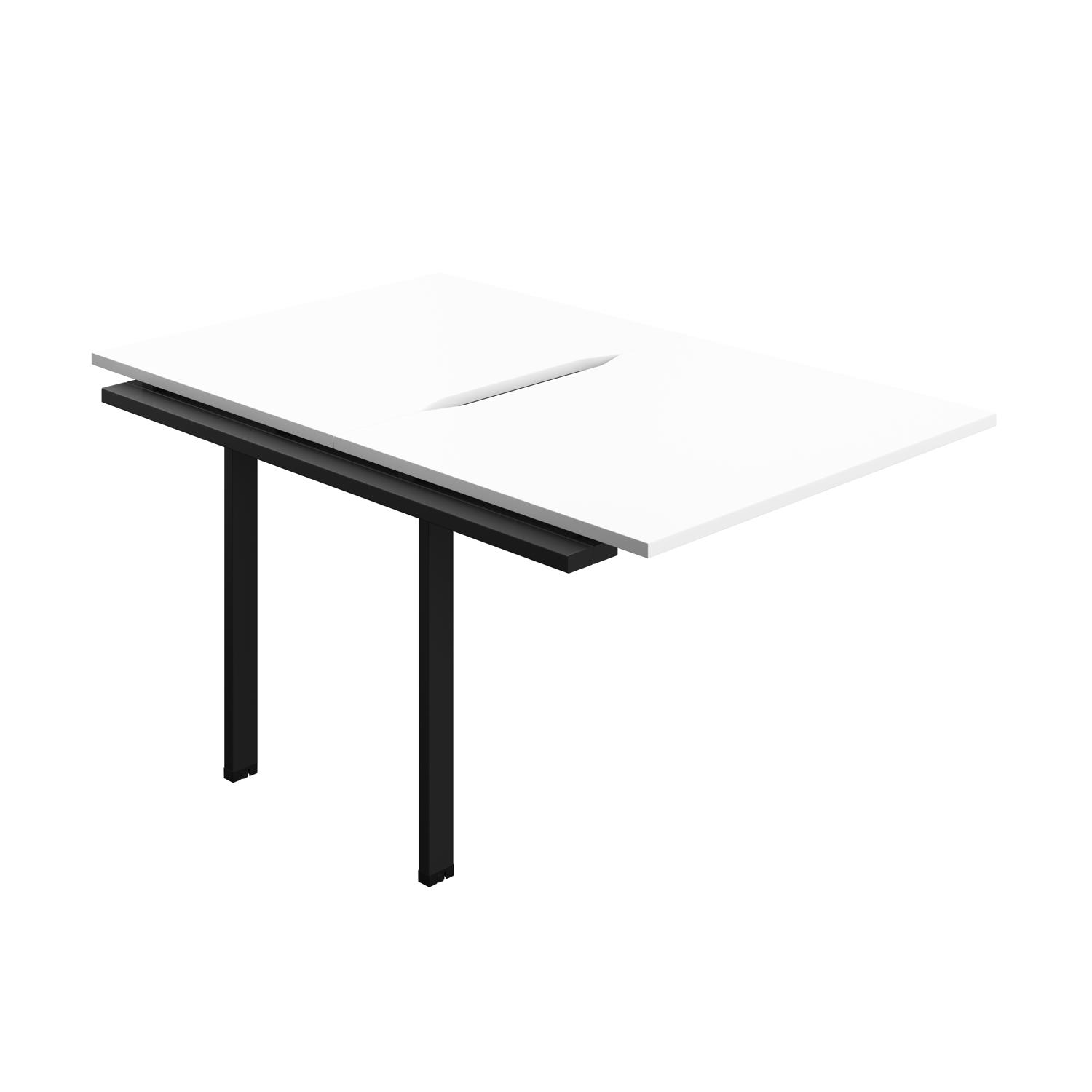 Synergy Bench Extension with Cut Out: 2 Person : 1000 800 White/Black