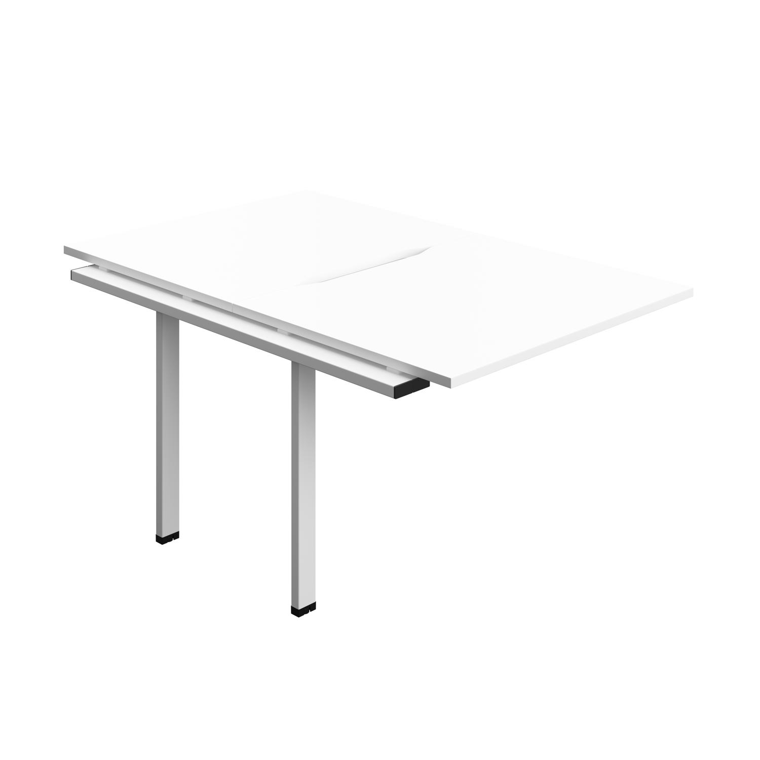 Synergy Bench Extension with Cut Out: 2 Person : 1000 800 White/White