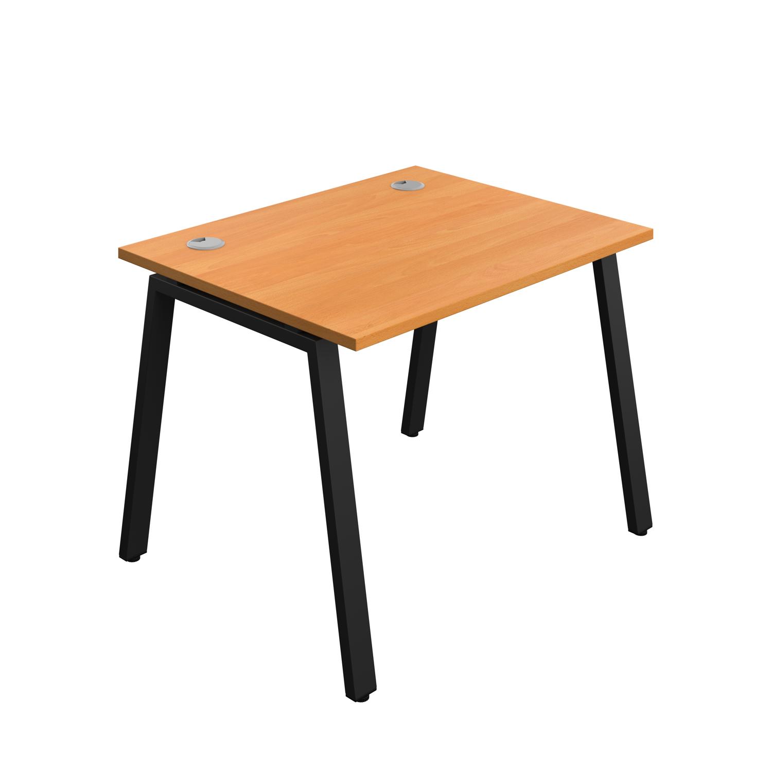 Synergy Bench with Cable Ports: 1 Person : A-Frame Leg : 1000 800 Beech/Black