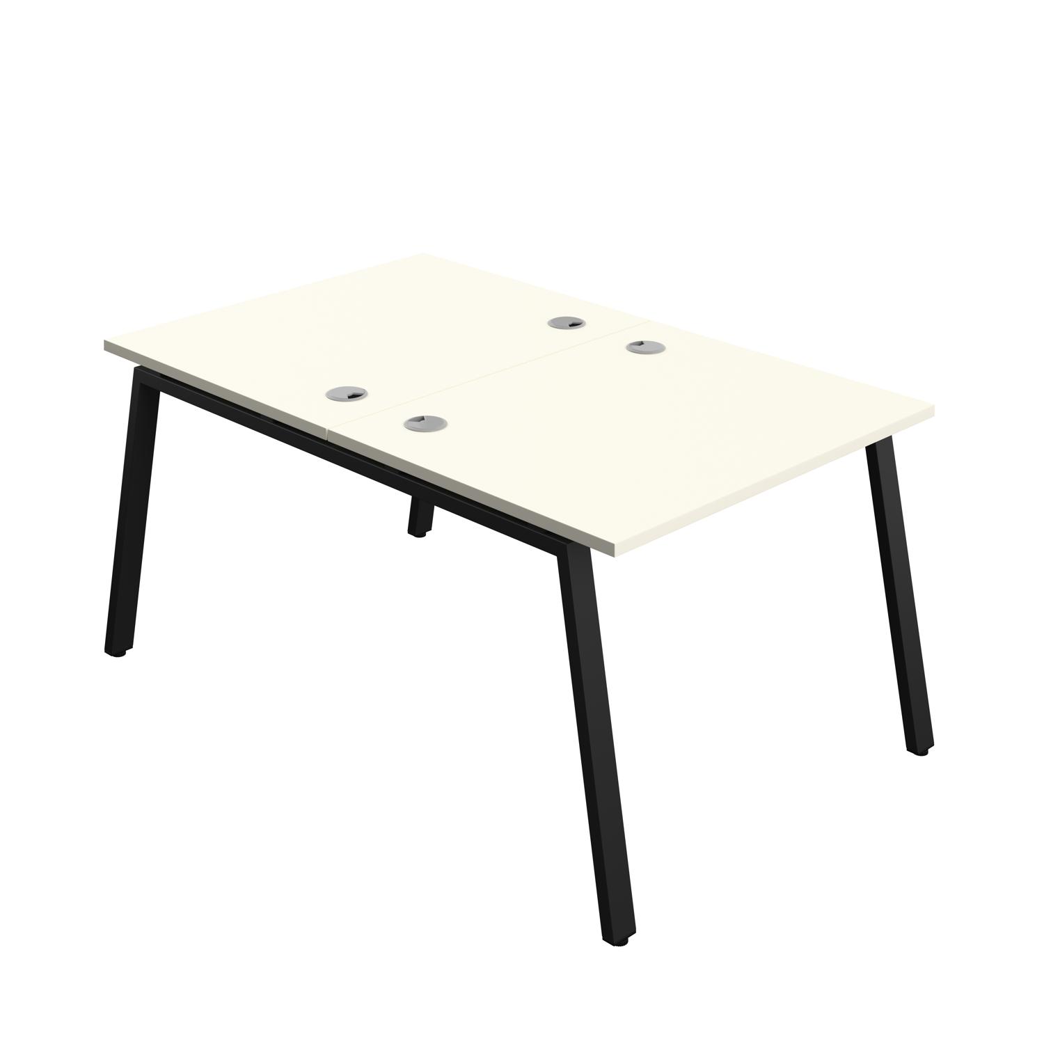 Synergy Bench with Cable Ports: 2 Person : A-Frame Leg : 1000 800 White/Black
