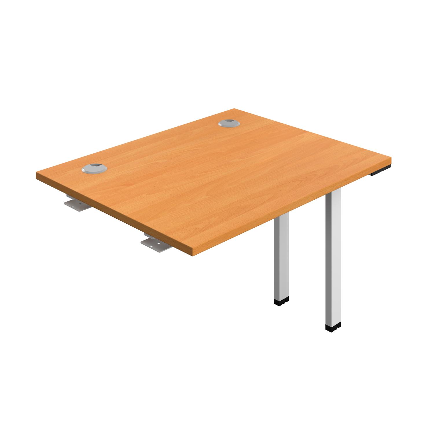 Synergy Bench Extension with Cable Ports: 1 Person : 1000 800 Beech/White