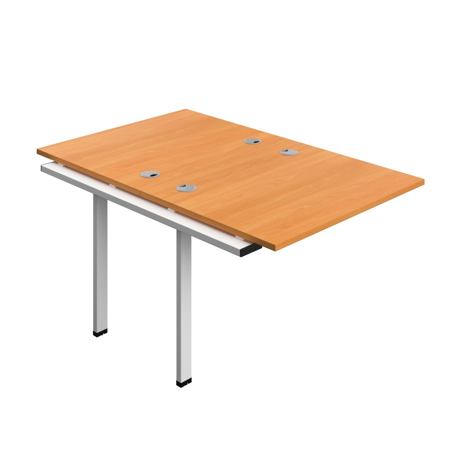 Synergy Bench Extension with Cable Ports: 2 Person : 1000 800 Beech/White