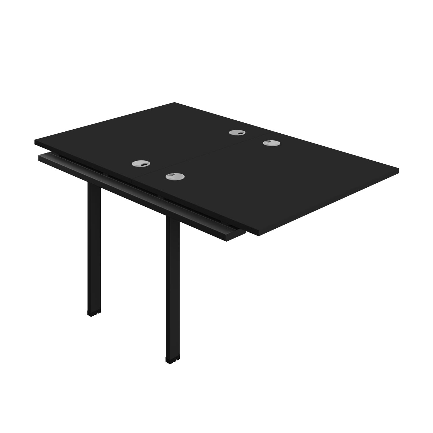 Synergy Bench Extension with Cable Ports: 2 Person : 1000 800 Black/Black