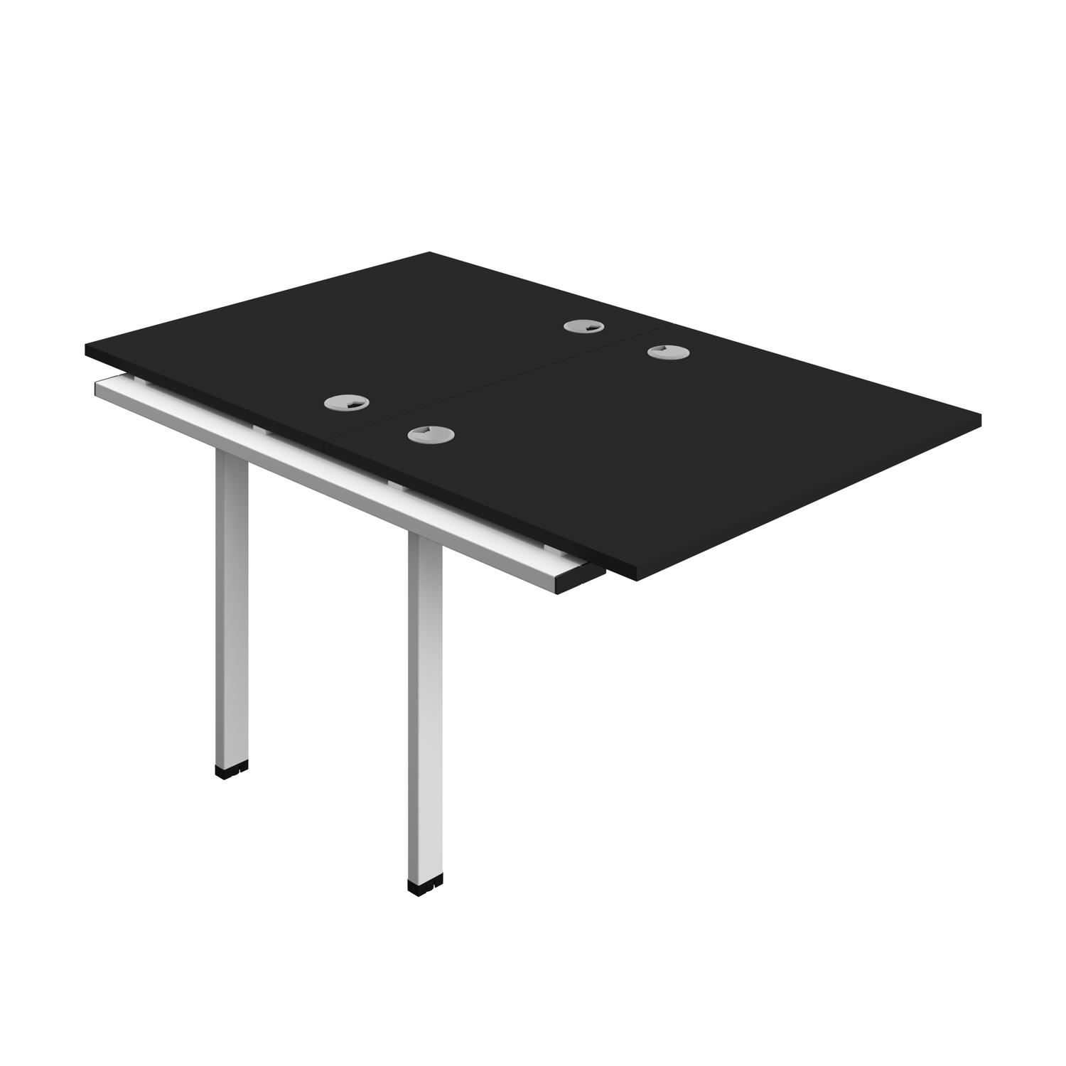 Synergy Bench Extension with Cable Ports: 2 Person : 1000 800 Black/White
