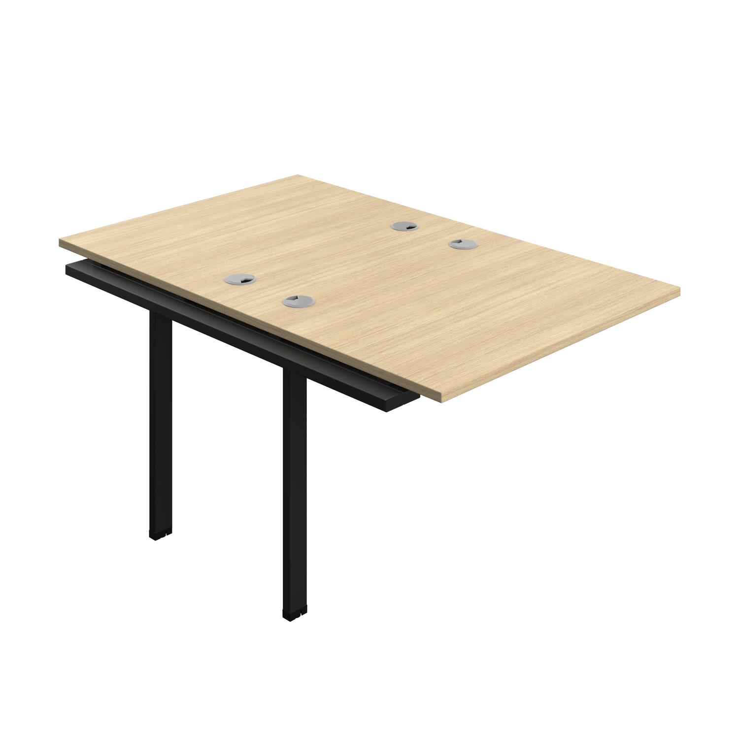 Synergy Bench Extension with Cable Ports: 2 Person : 1000 800 Nova Oak/Black