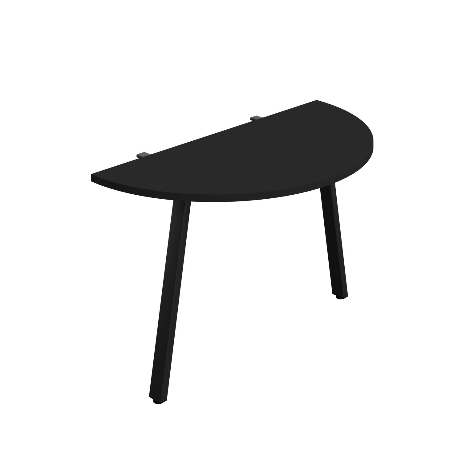 Synergy Screen Depth D-End Single Person Bench : A-Frame Leg : 1200 600 Black/Black