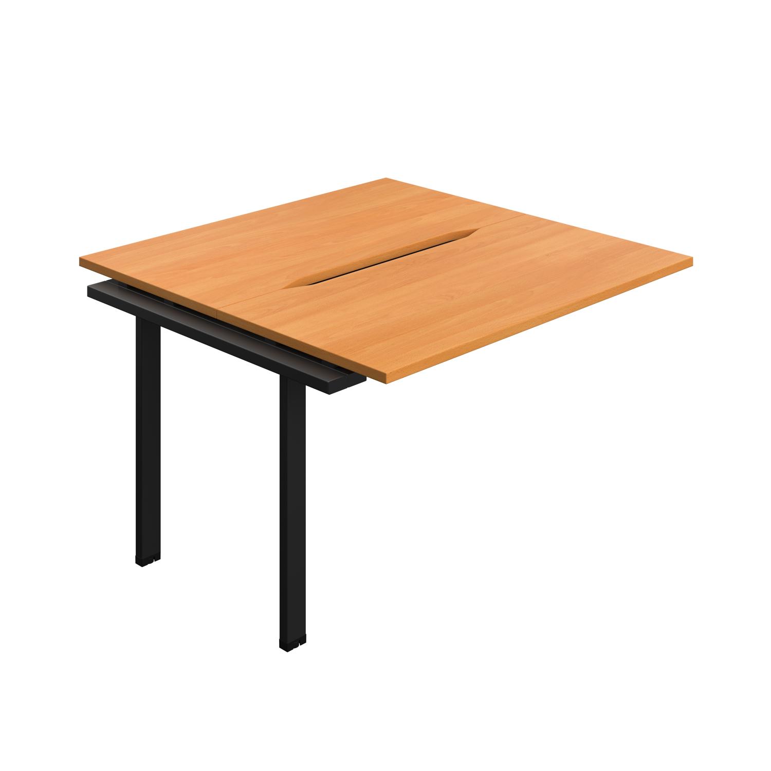 Synergy Bench Extension with Cut Out: 2 Person : 1200 600 Beech/Black