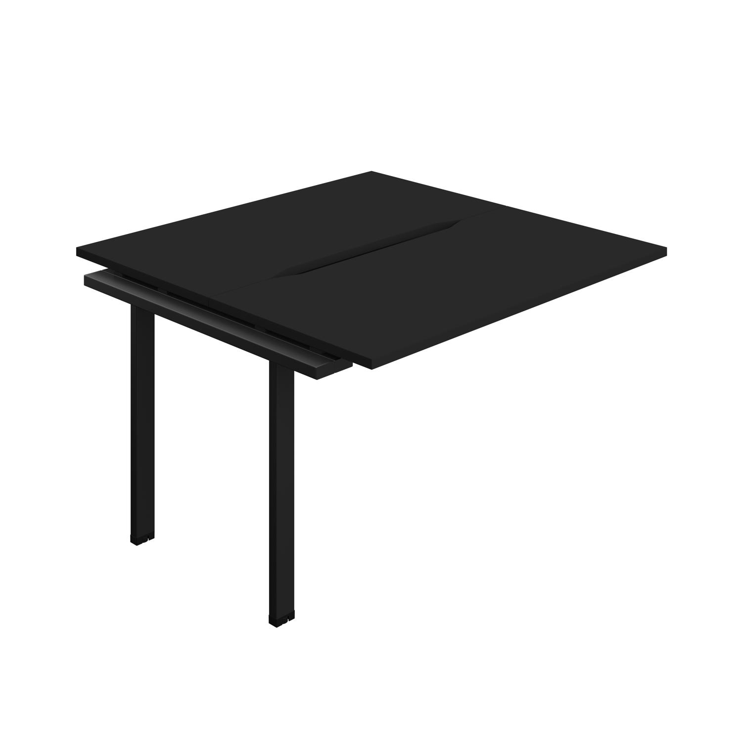 Synergy Bench Extension with Cut Out: 2 Person : 1200 600 Black/Black