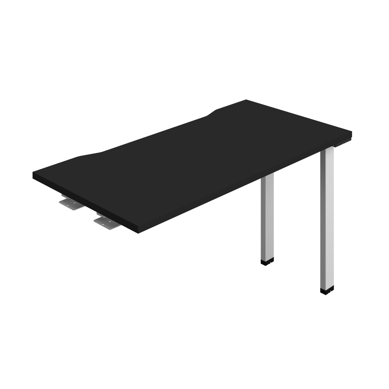 Synergy Bench Extension with Cut Out: 1 Person : 1200 600 Black/Silver