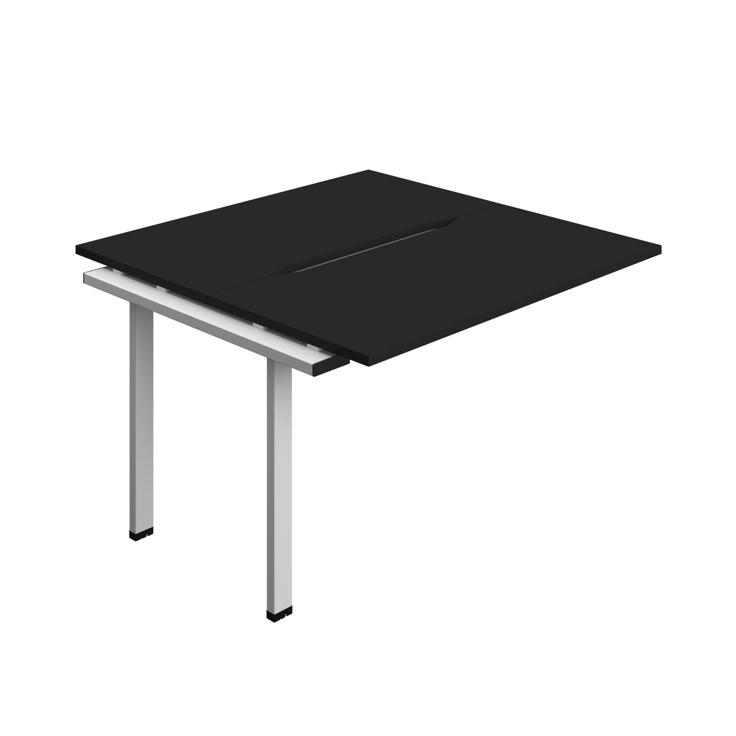 Synergy Bench Extension with Cut Out: 2 Person : 1200 600 Black/Silver