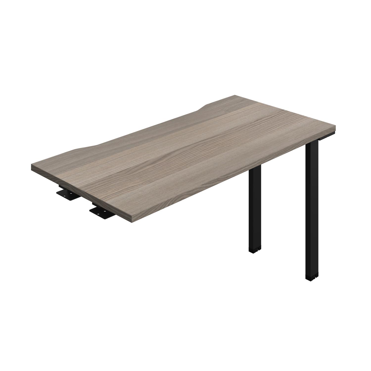 Synergy Bench Extension with Cut Out: 1 Person : 1200 600 Grey Oak/Black