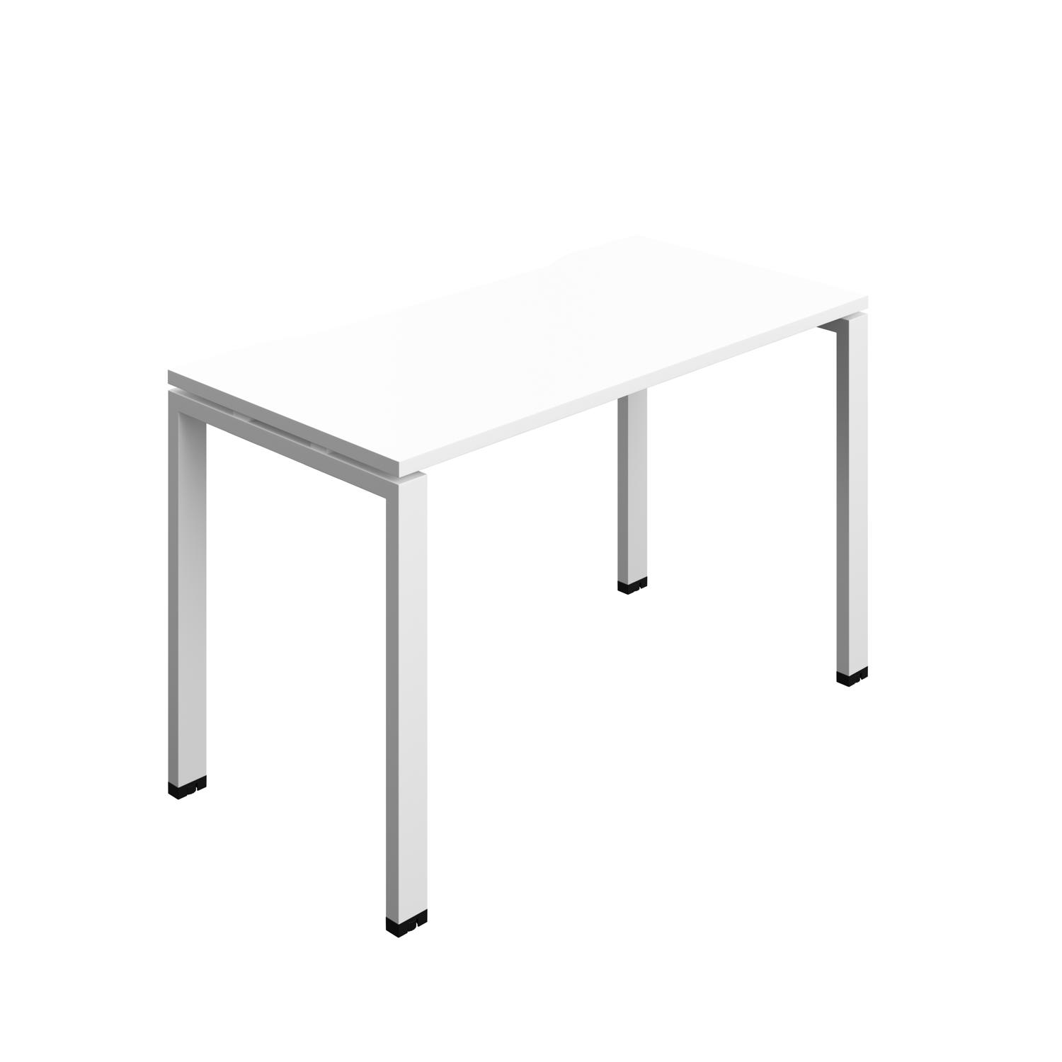 Synergy Bench with Cut Out: 1 Person : Goal Post Leg : 1200 600 White/White