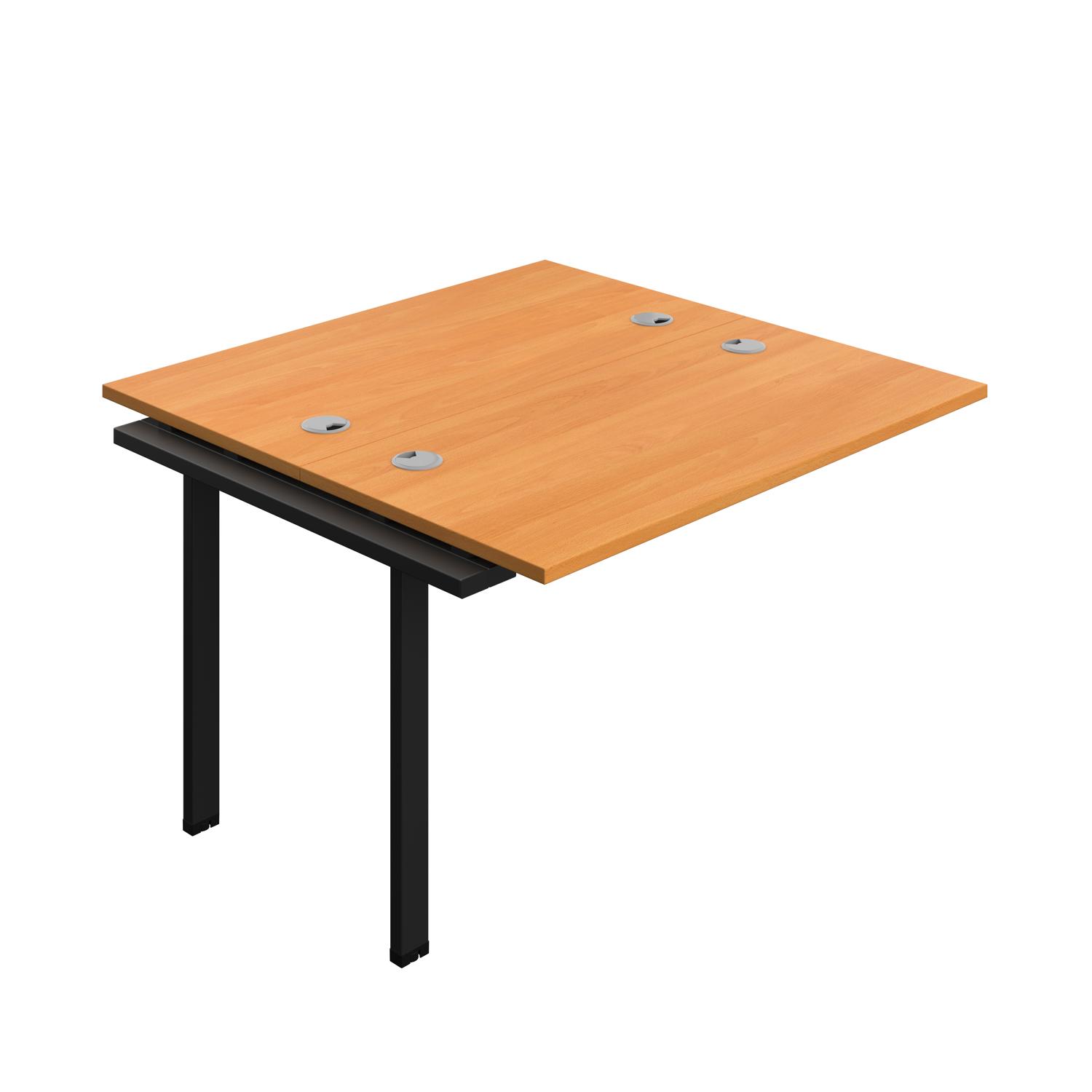 Synergy Bench Extension with Cable Ports: 2 Person : 1200 600 Beech/Black