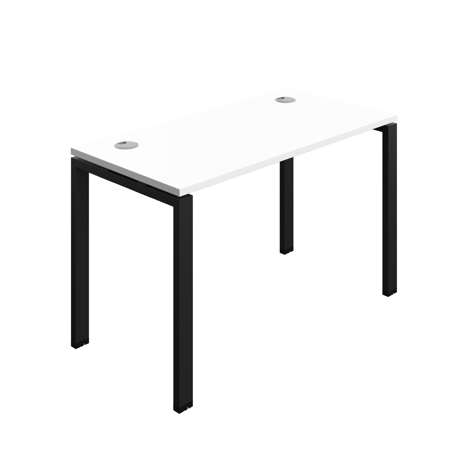 Synergy Bench with Cable Ports: 1 Person : Goal Post Leg : 1200 600 White/Black
