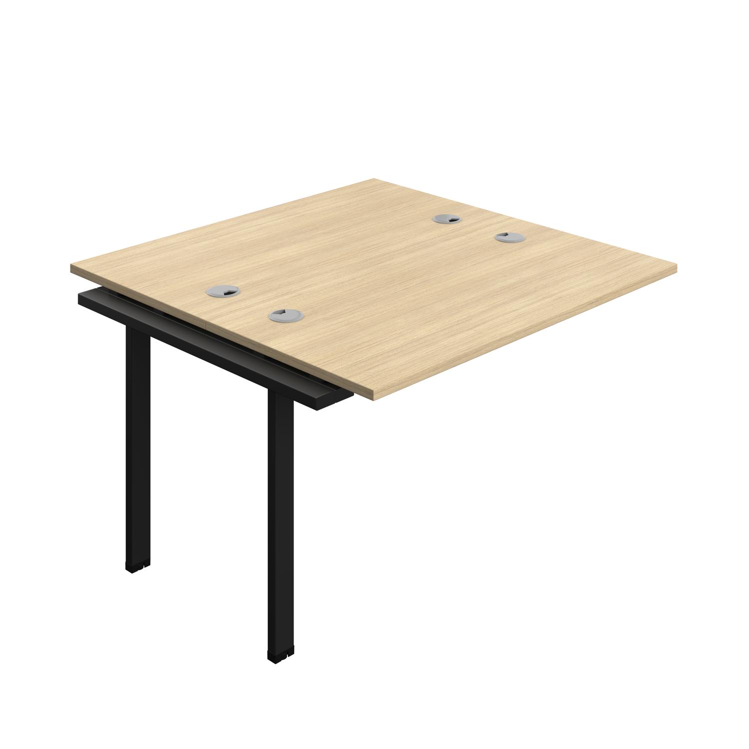 Synergy Bench Extension with Cable Ports: 2 Person : 1200 600 Nova Oak/Black