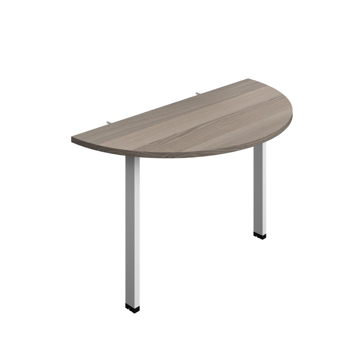 Synergy Screen Depth D-End Single Person Bench : Goal Post Leg : 1200 600 Grey Oak/White