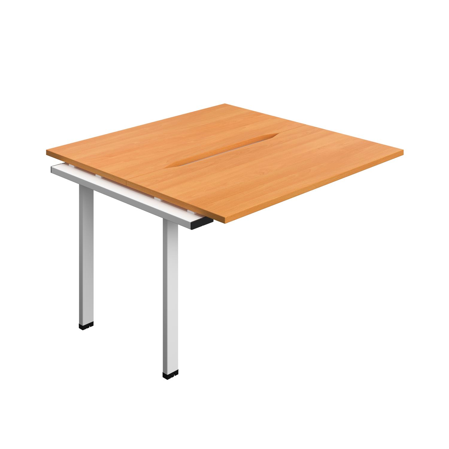 Synergy Bench Extension with Cut Out: 2 Person : 1200 700 Beech/White