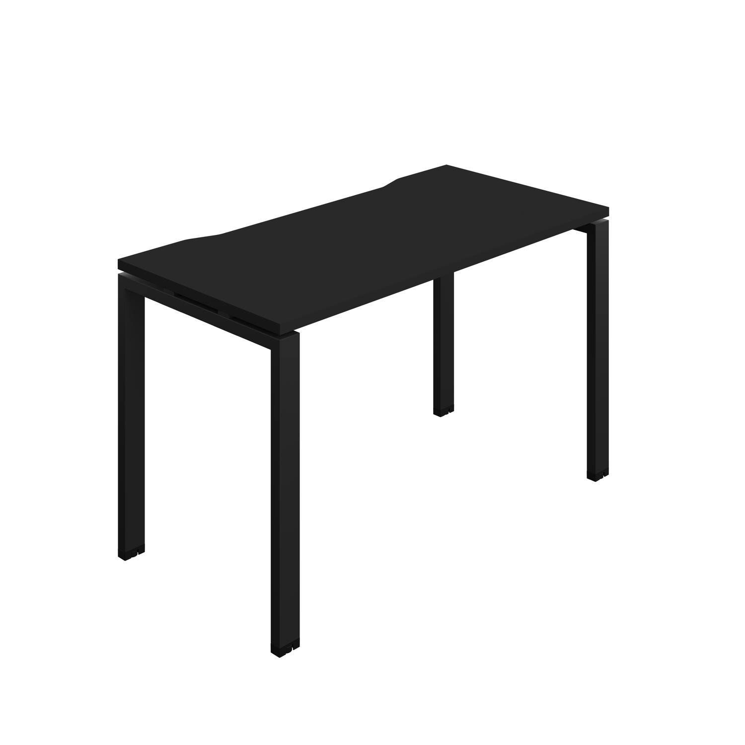 Synergy Bench with Cut Out: 1 Person : Goal Post Leg : 1200 700 Black/Black