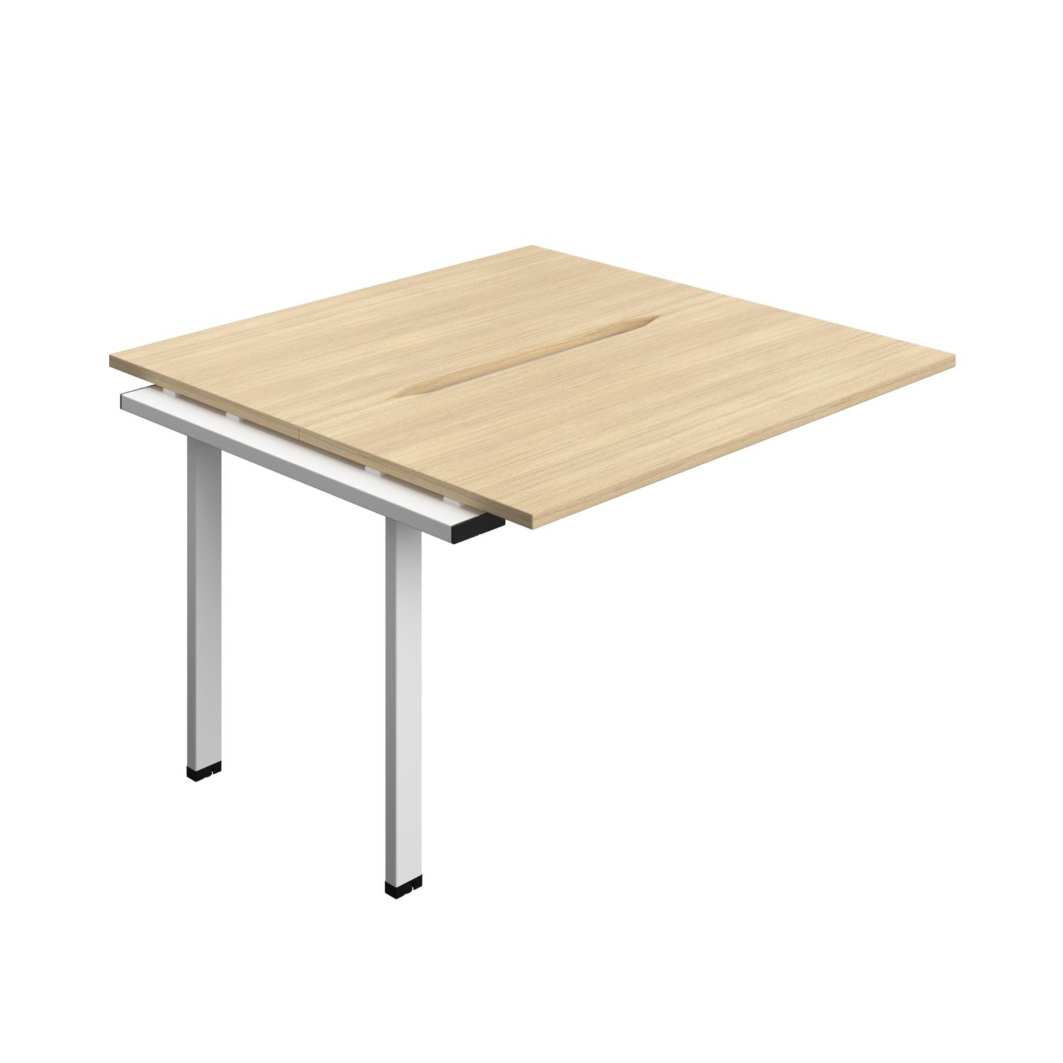 Synergy Bench Extension with Cut Out: 2 Person : 1200 700 Nova Oak/White