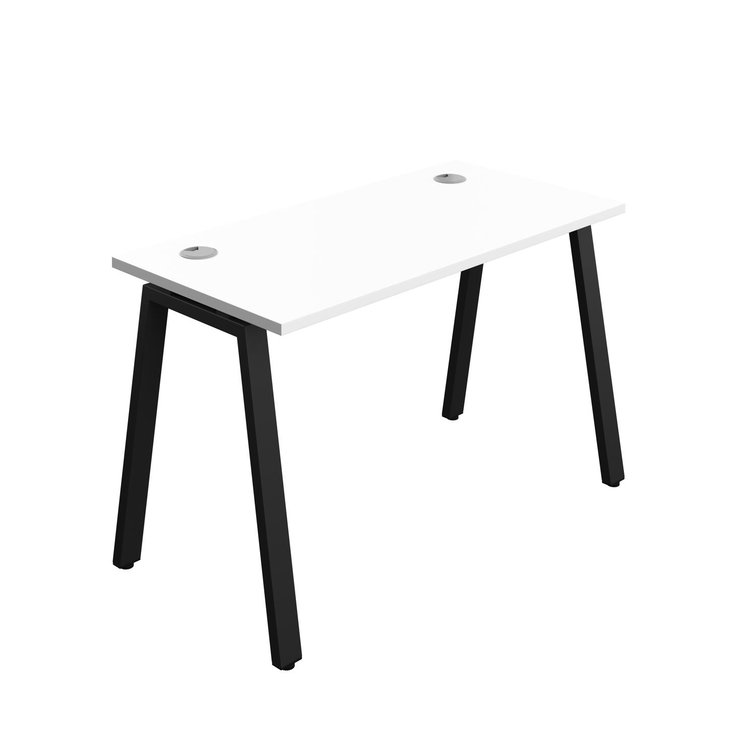 Synergy Bench with Cable Ports: 1 Person : A-Frame Leg : 1200 700 White/Black