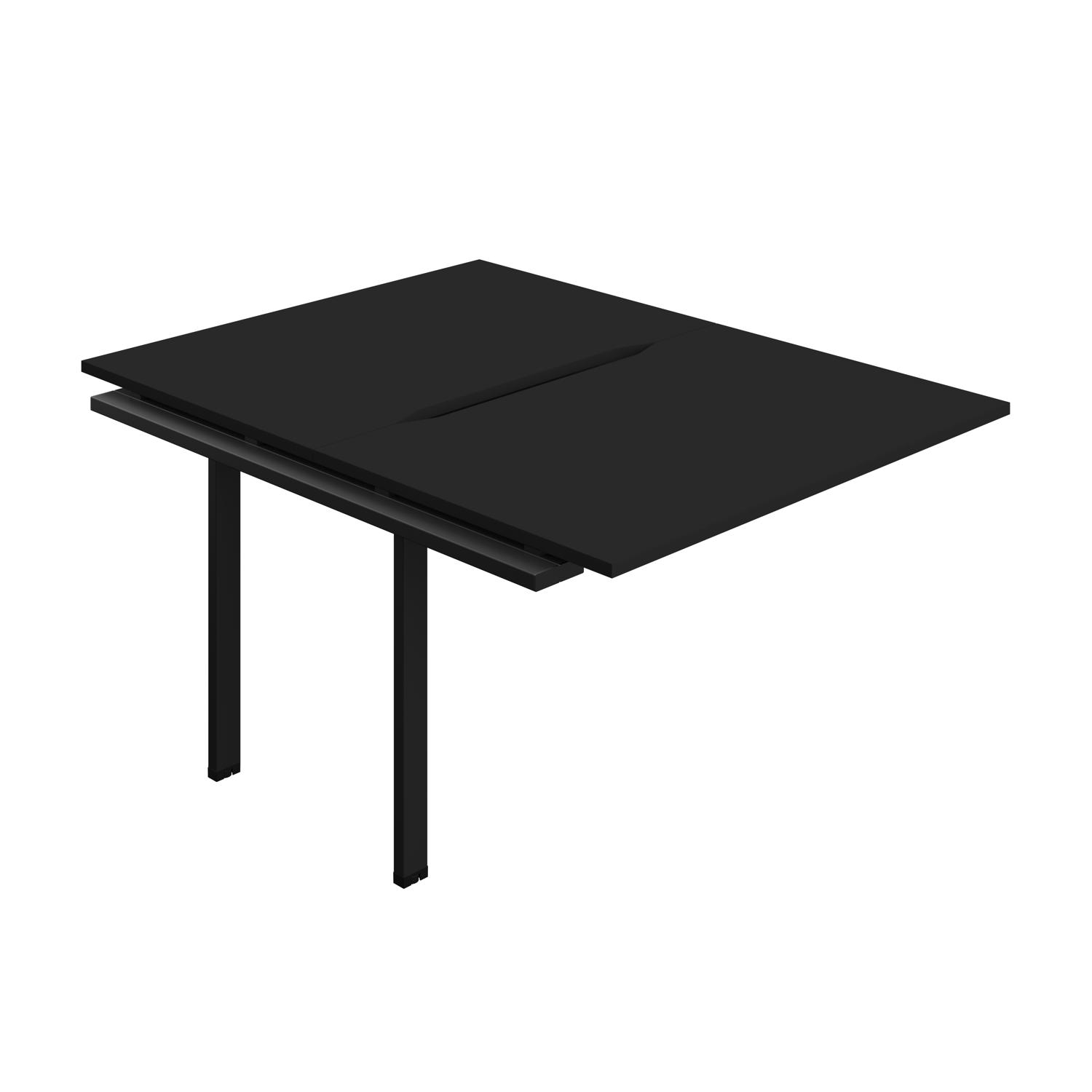 Synergy Bench Extension with Cut Out: 2 Person : 1200 800 Black/Black
