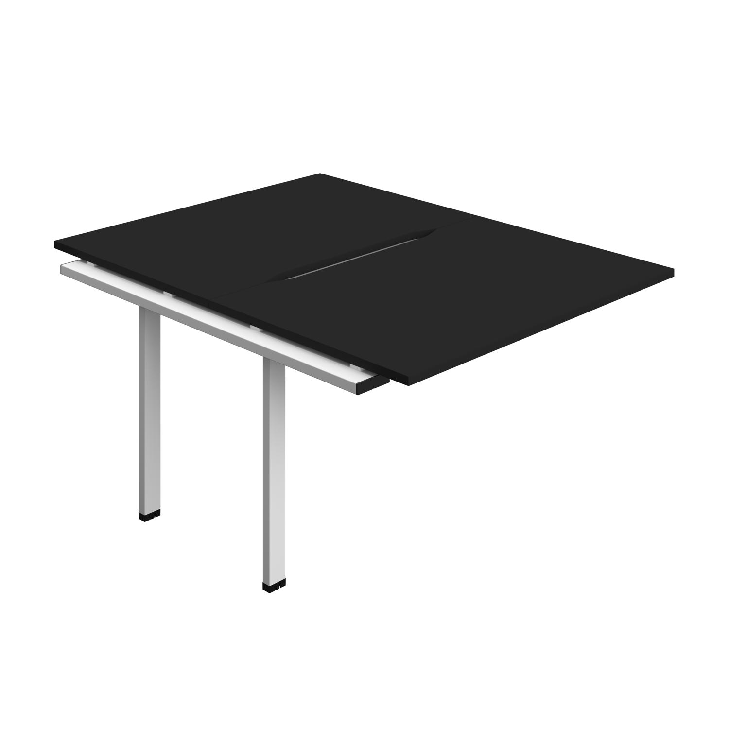 Synergy Bench Extension with Cut Out: 2 Person : 1200 800 Black/White
