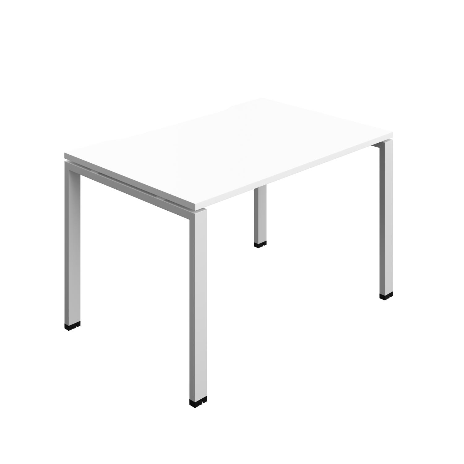 Synergy Bench with Cut Out: 1 Person : Goal Post Leg : 1200 800 White/Silver
