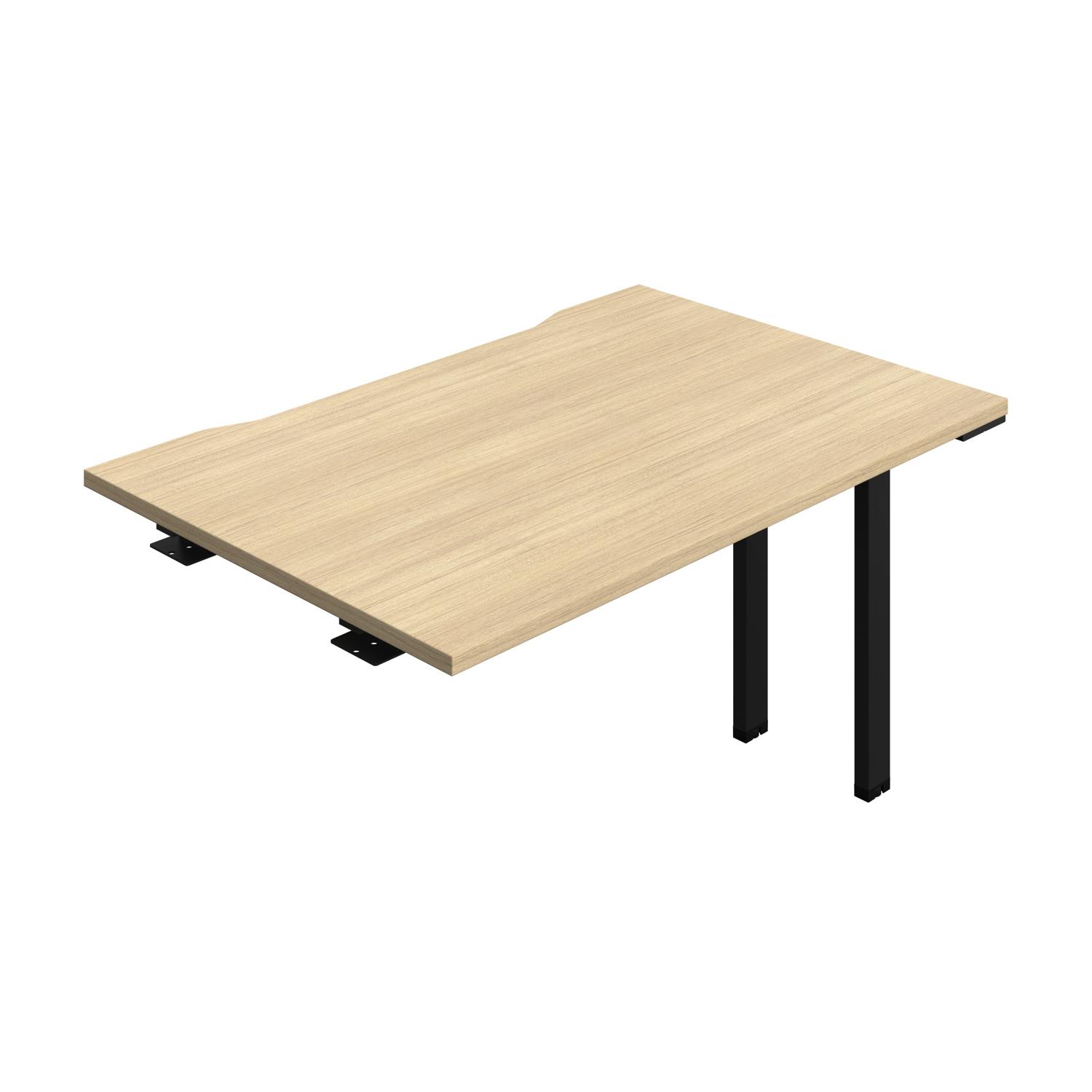 Synergy Bench Extension with Cut Out: 1 Person : 1200 800 Nova Oak/Black