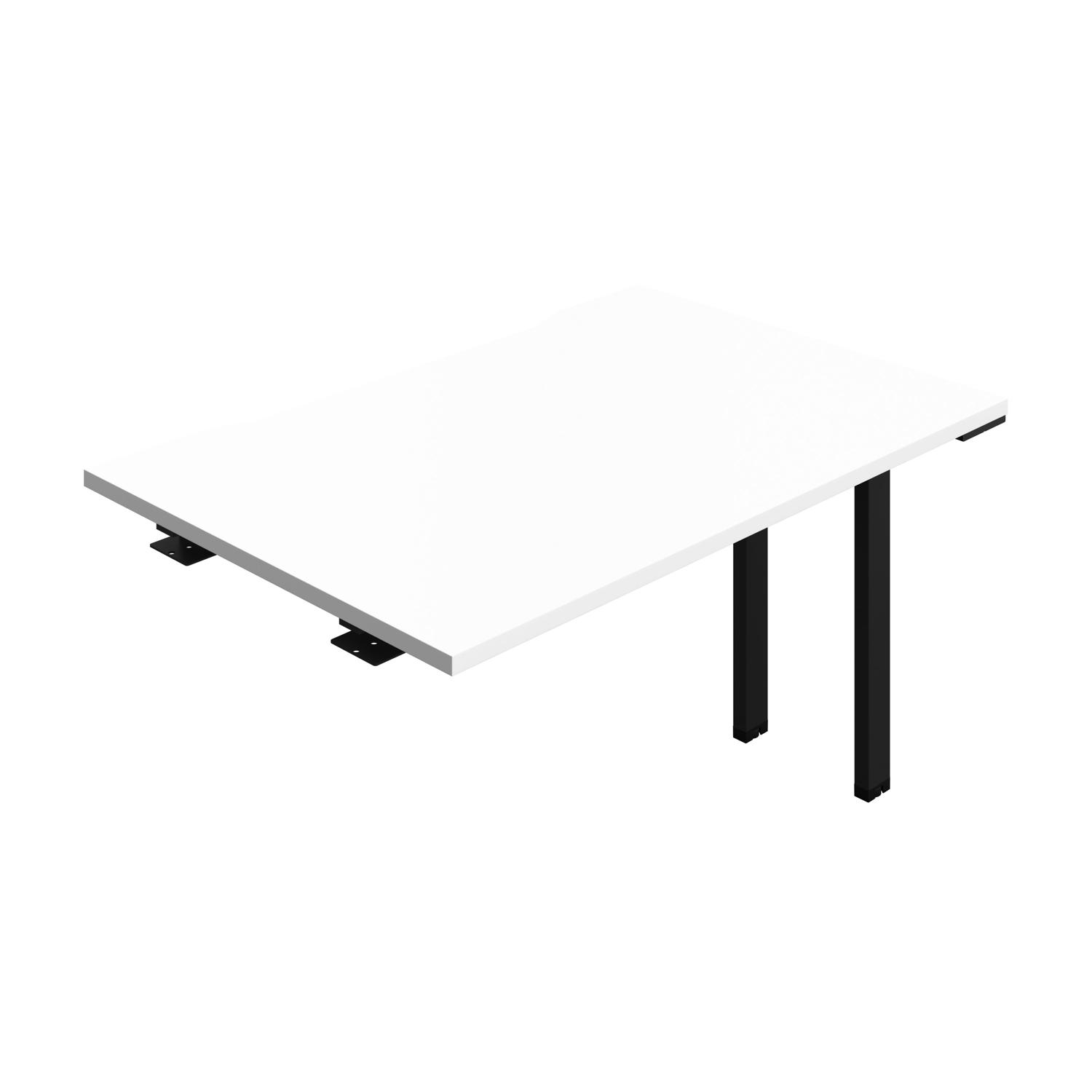 Synergy Bench Extension with Cut Out: 1 Person : 1200 800 White/Black