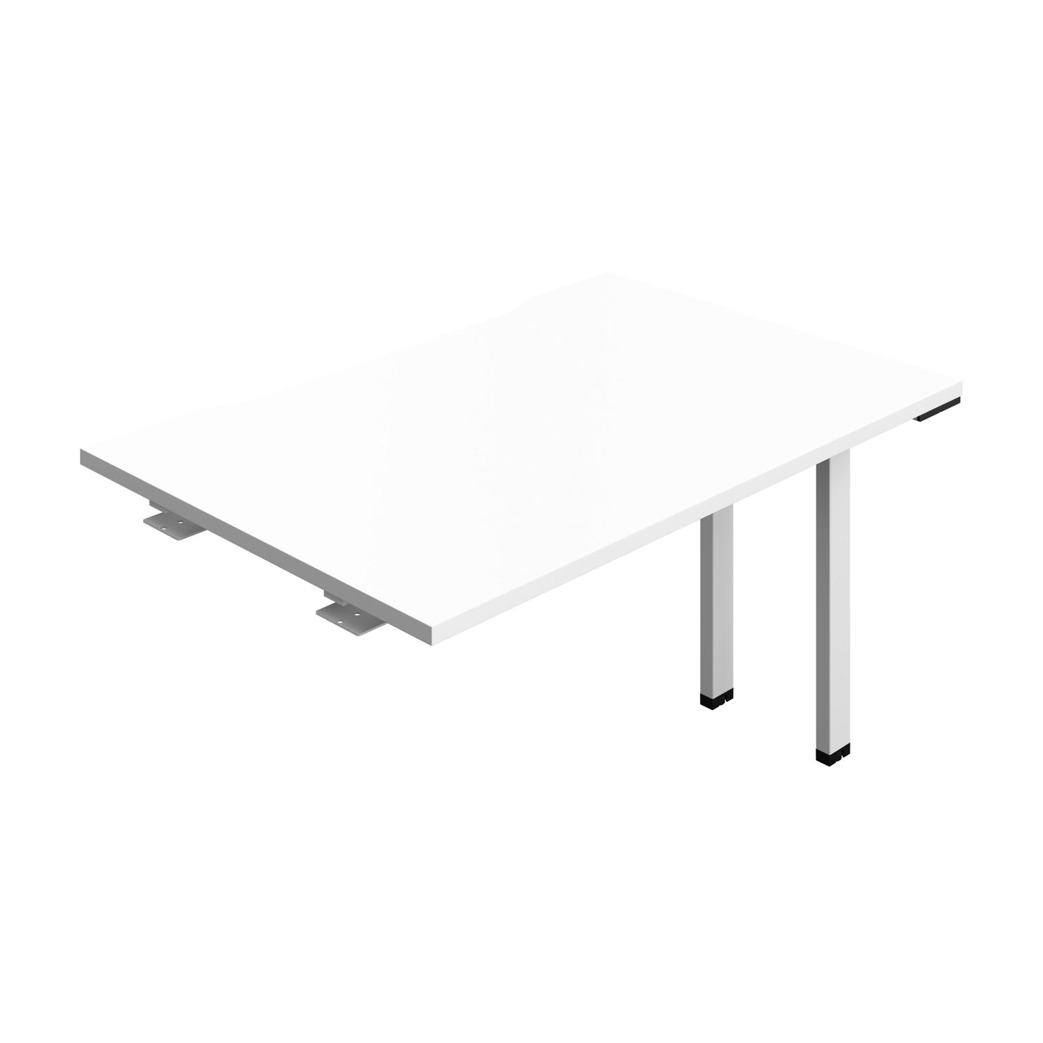 Synergy Bench Extension with Cut Out: 1 Person : 1200 800 White/White