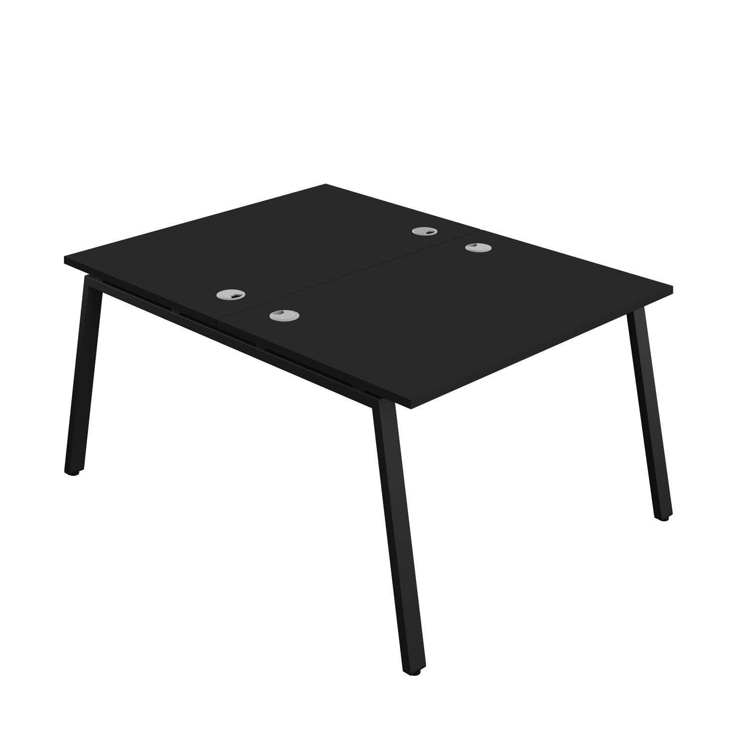 Synergy Bench with Cable Ports: 2 Person : A-Frame Leg : 1200 800 Black/Black