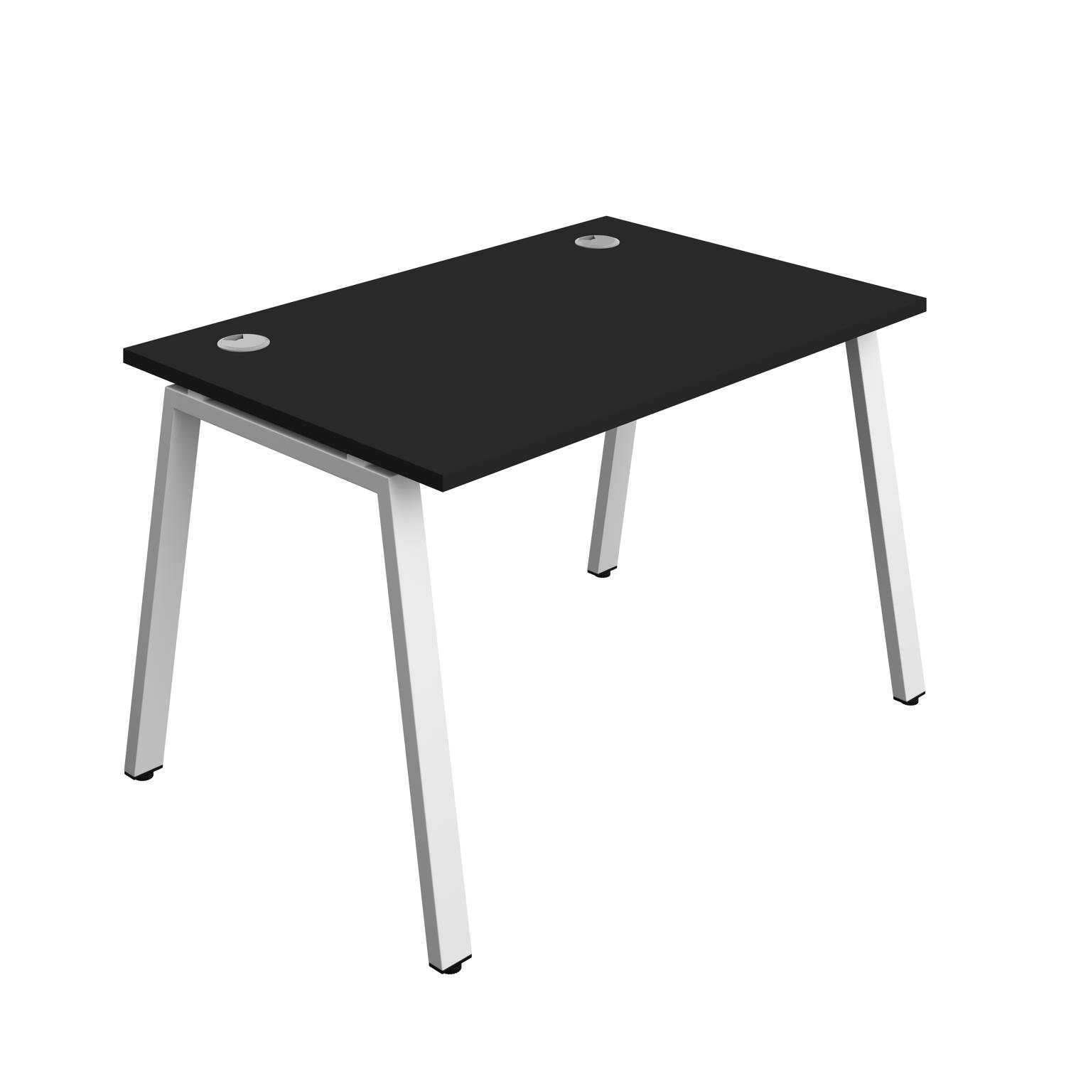 Synergy Bench with Cable Ports: 1 Person : A-Frame Leg : 1200 800 Black/White