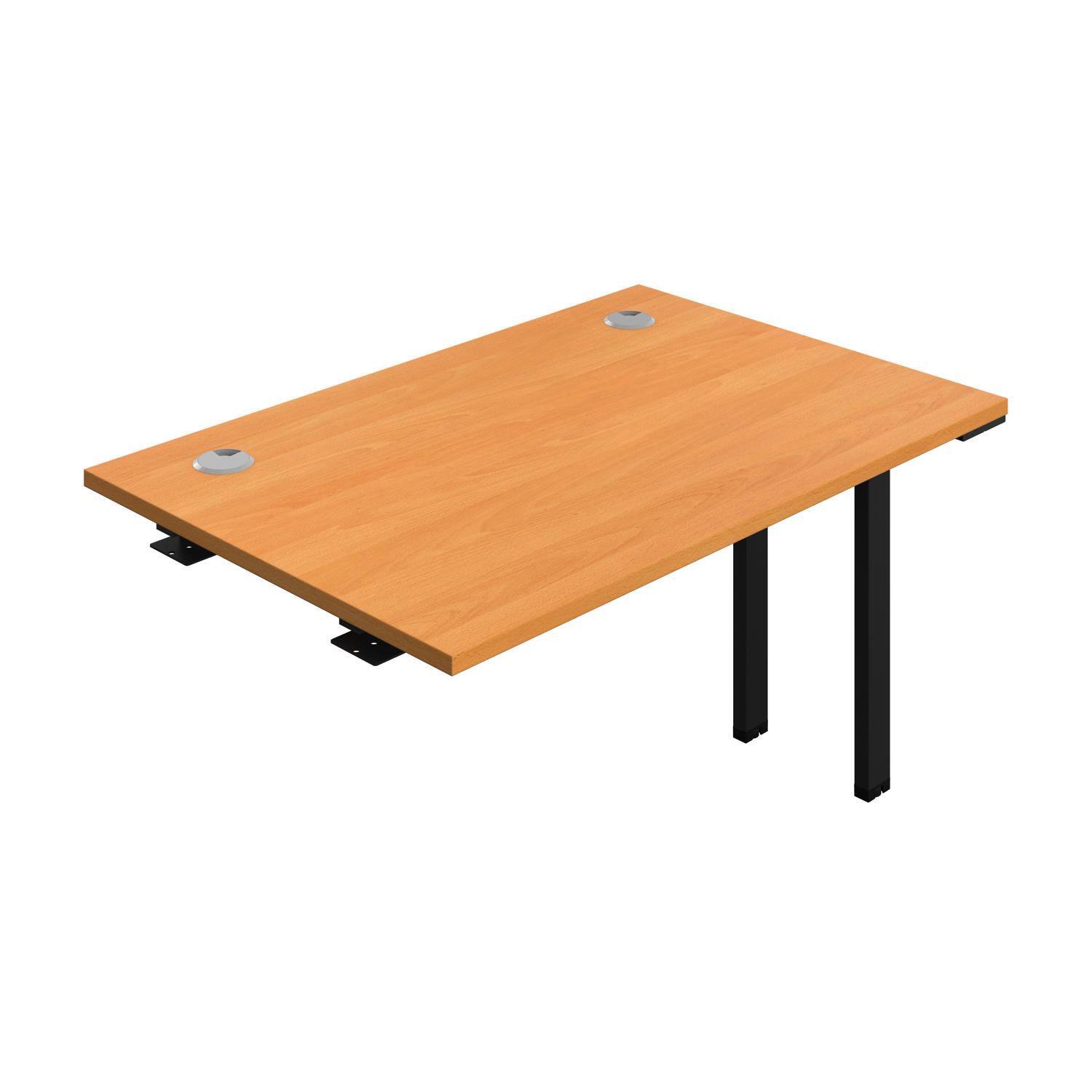 Synergy Bench Extension with Cable Ports: 1 Person : 1200 800 Beech/Black