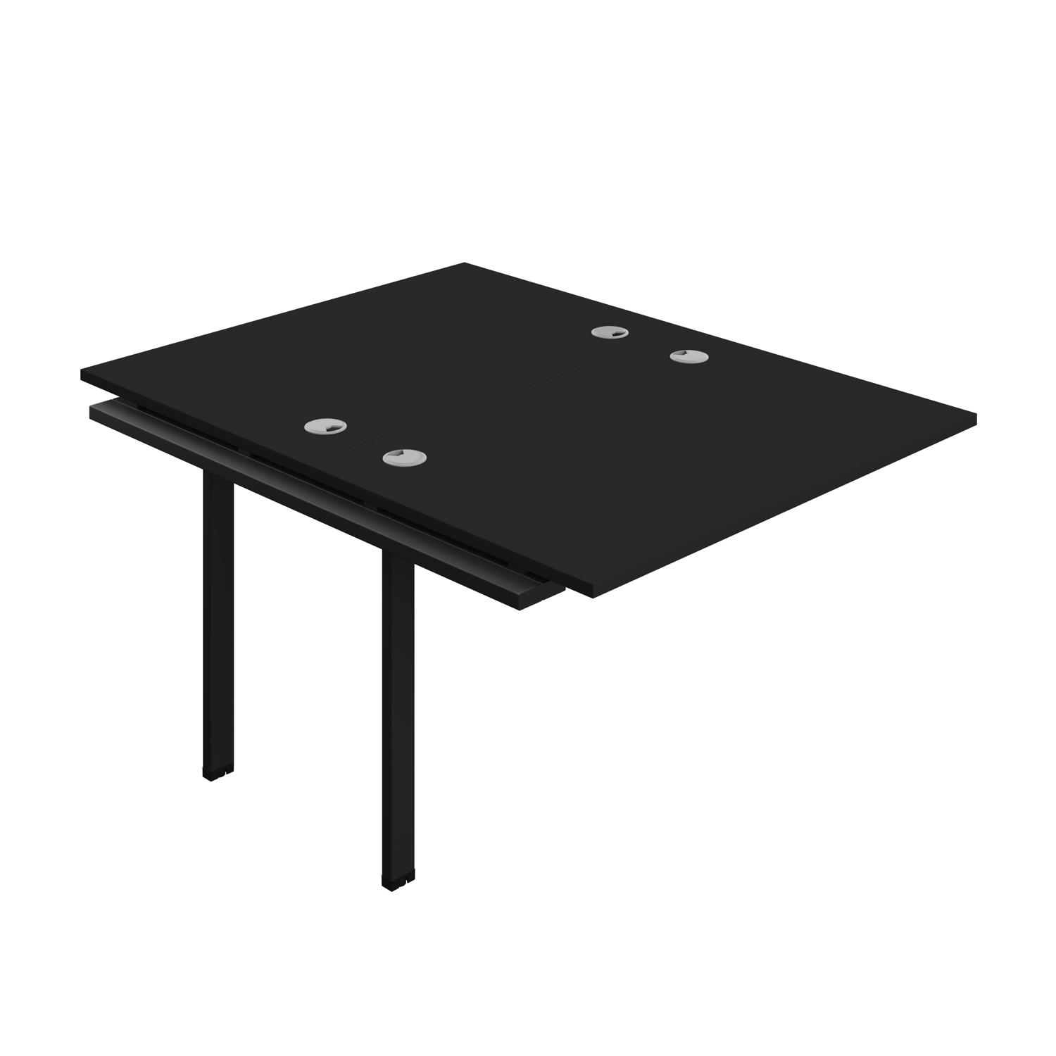 Synergy Bench Extension with Cable Ports: 2 Person : 1200 800 Black/Black