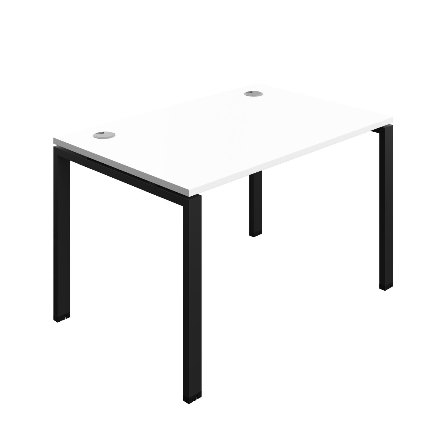 Synergy Bench with Cable Ports: 1 Person : Goal Post Leg : 1200 800 White/Black